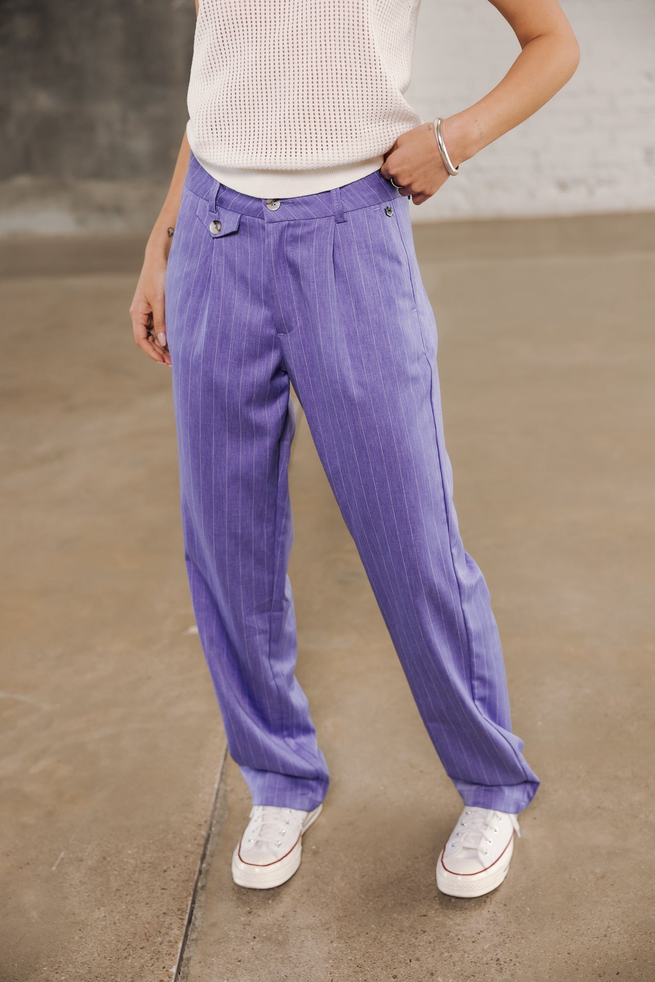 

High-waisted pants Woman Alba Cairo jacaranda | Freeman T. Porter