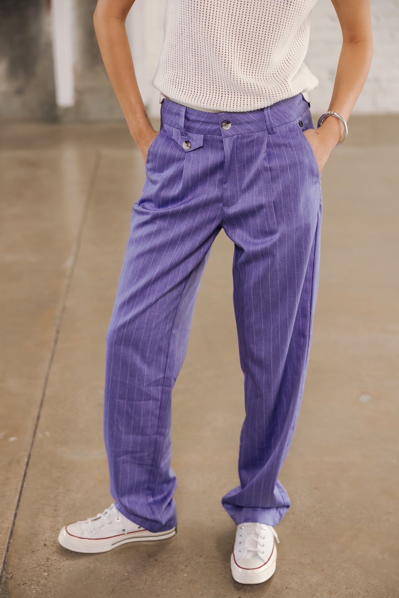 

High-waisted pants Woman Alba Cairo jacaranda | Freeman T. Porter