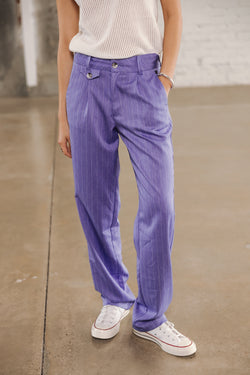 

Pantalon droit taille haute Femme Alba Cairo jacaranda | Freeman T. Porter