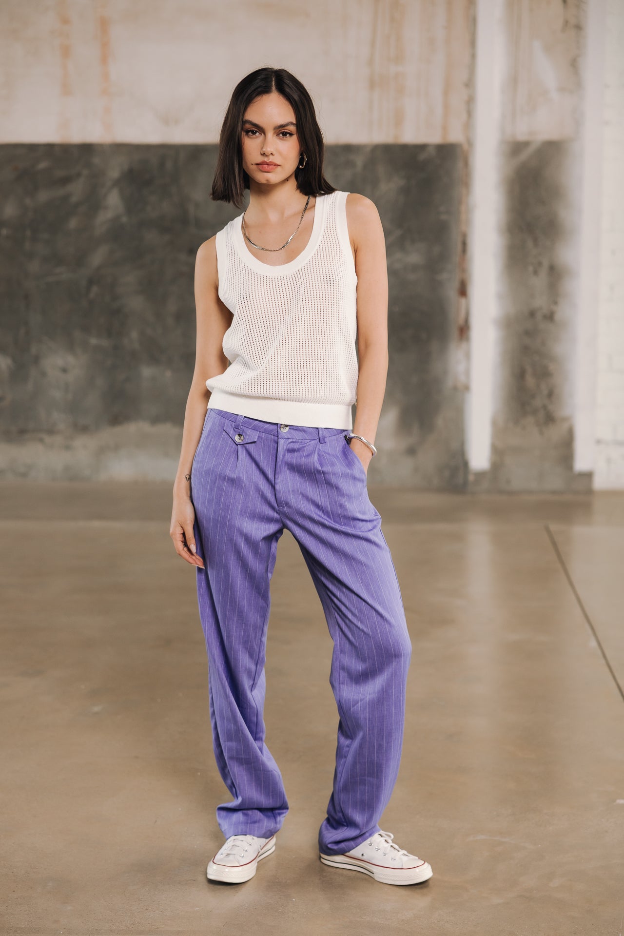

High-waisted pants Woman Alba Cairo jacaranda | Freeman T. Porter