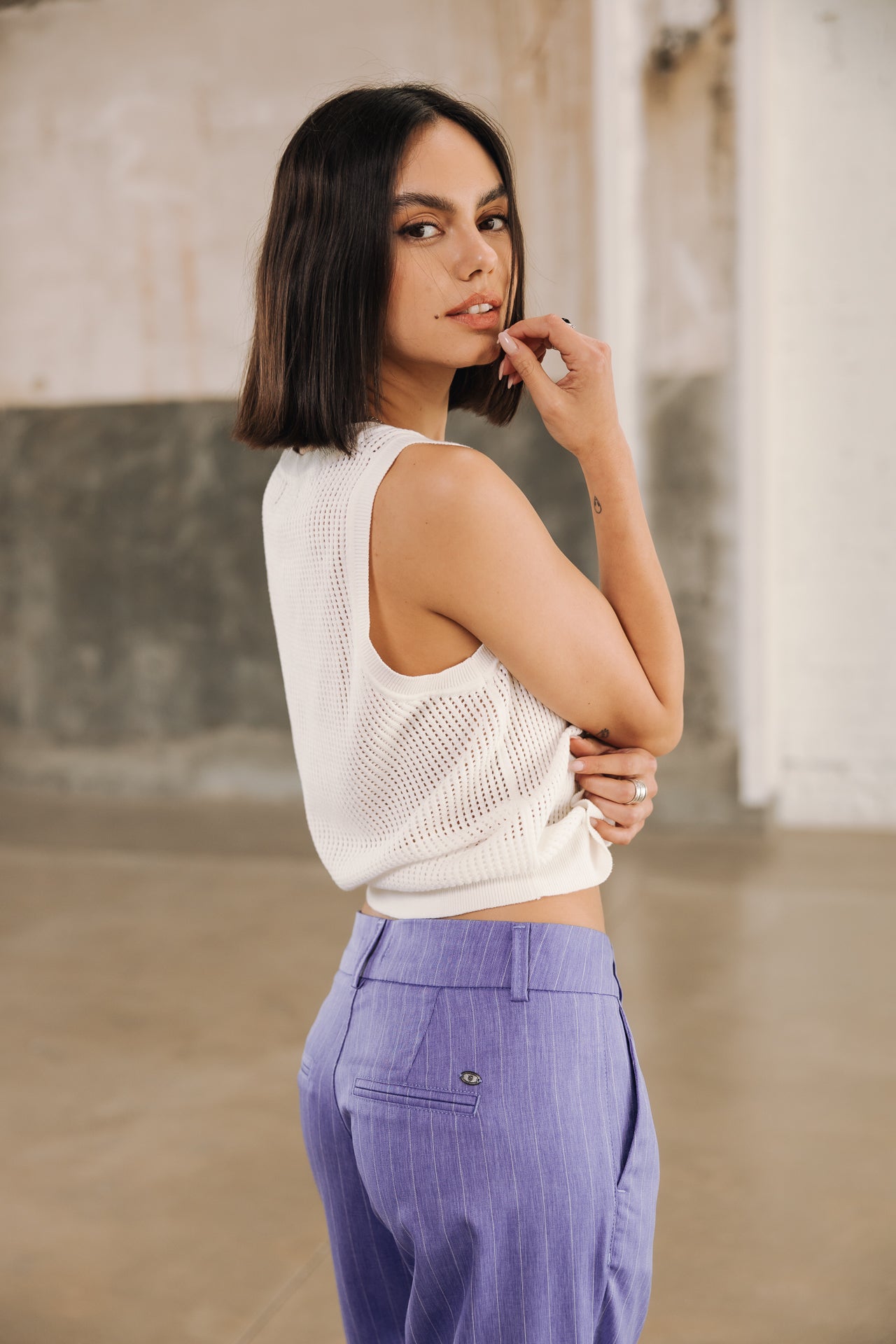 

High-waisted pants Woman Alba Cairo jacaranda | Freeman T. Porter