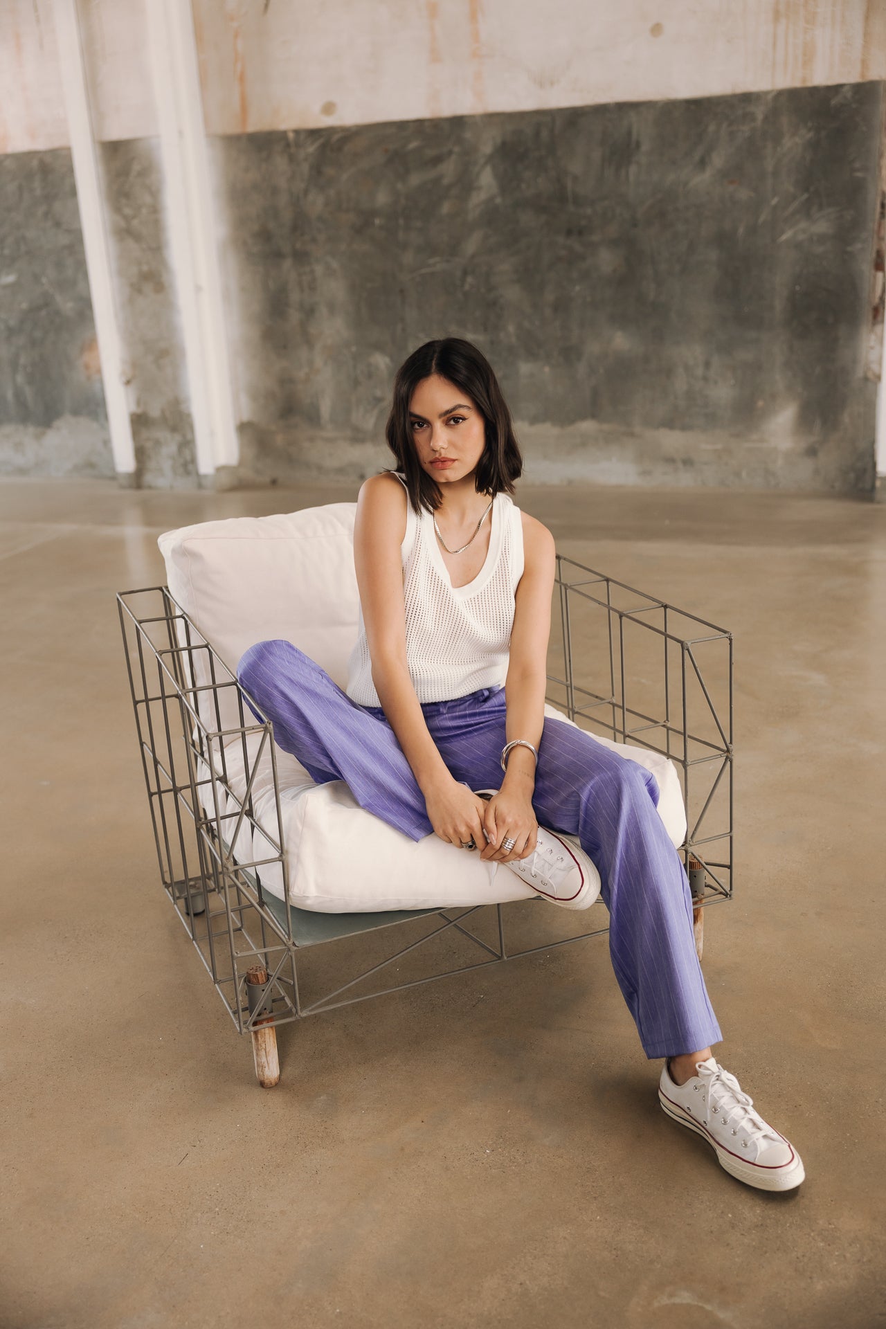 

High-waisted pants Woman Alba Cairo jacaranda | Freeman T. Porter