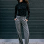 

Pantalon droit taille haute Femme Alba Moss moon rock | Freeman T. Porter