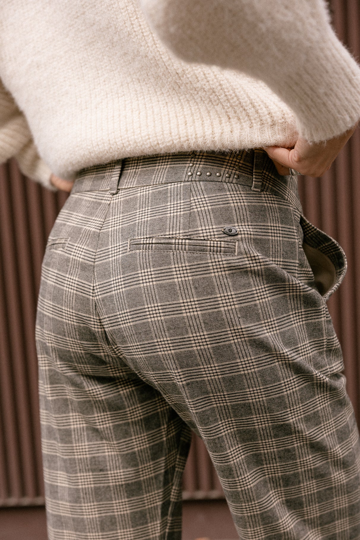 

High waist right pants Woman Alba Duponti gun metal | Freeman T. Porter