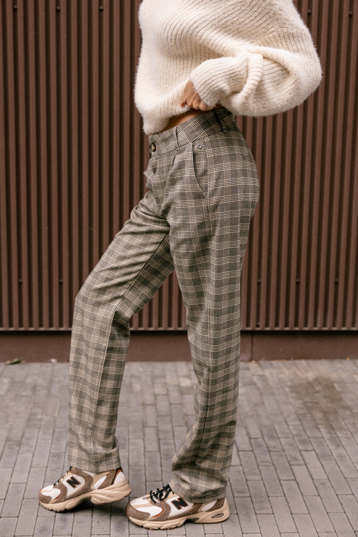 

High waist right pants Woman Alba Duponti gun metal | Freeman T. Porter