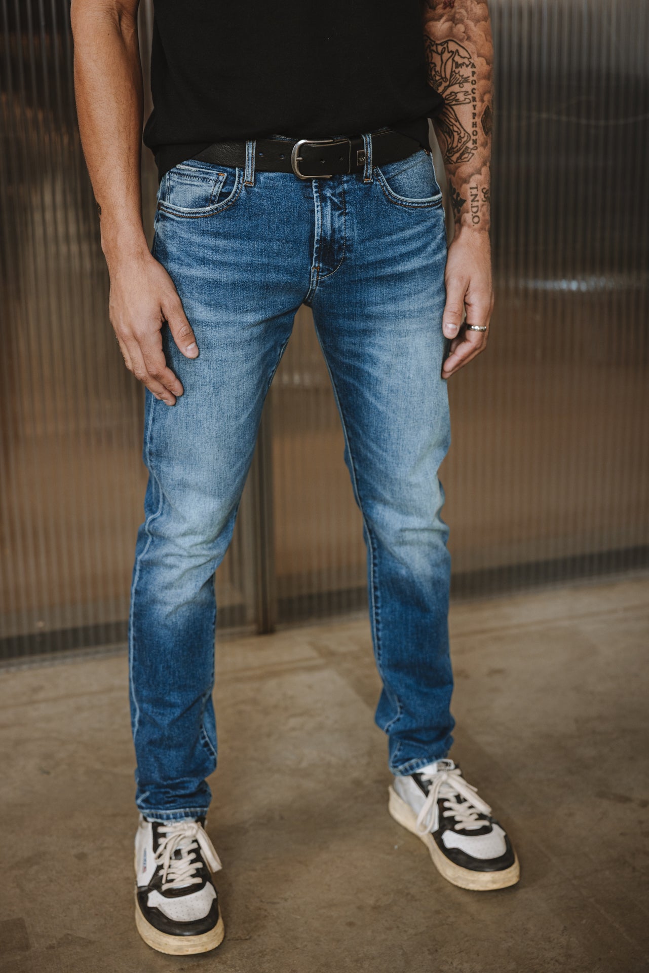 

Slim Fit Jeans Herren Dustee saopolo med | Freeman T. Porter