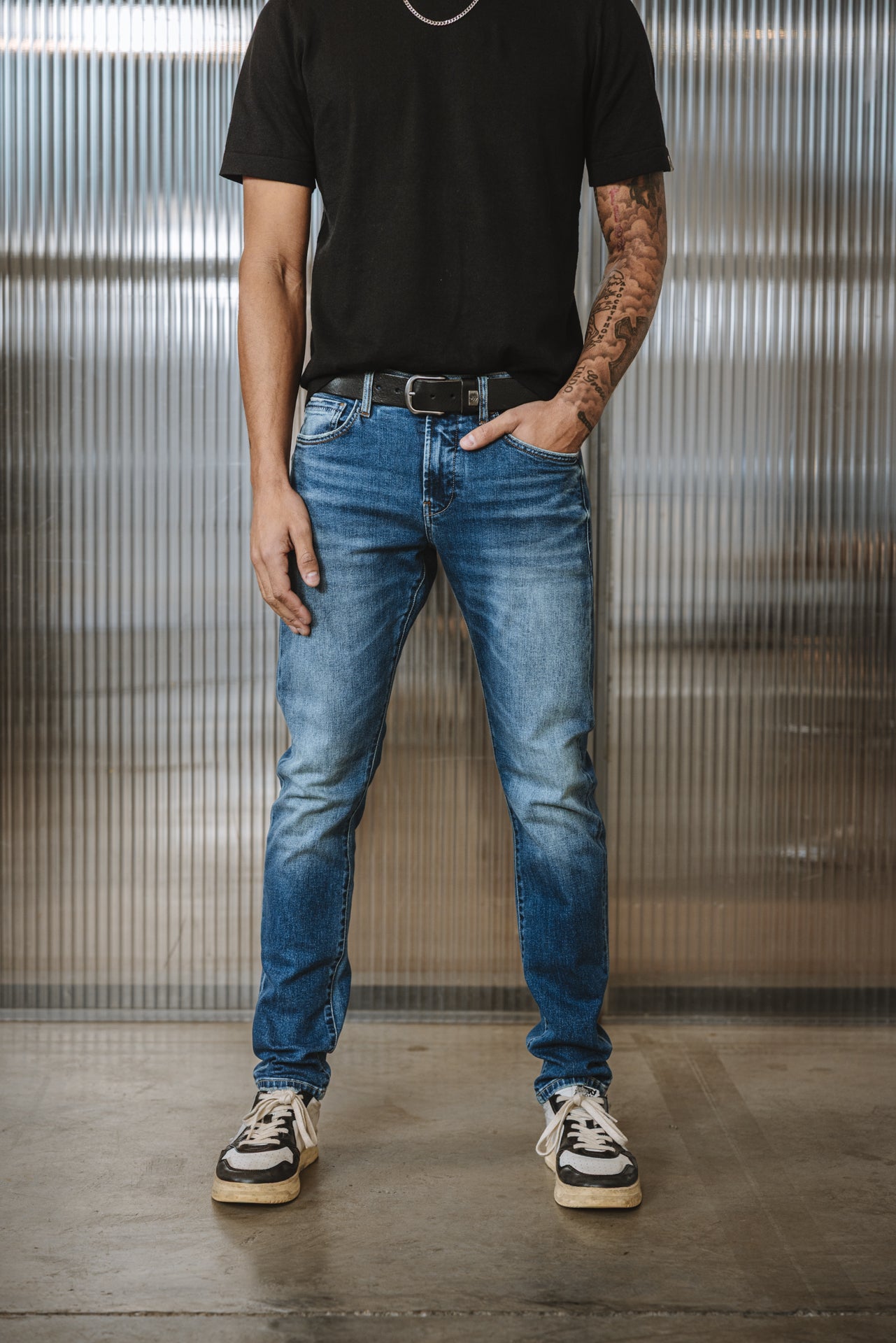 

Slim Fit Jeans Herren Dustee saopolo med | Freeman T. Porter