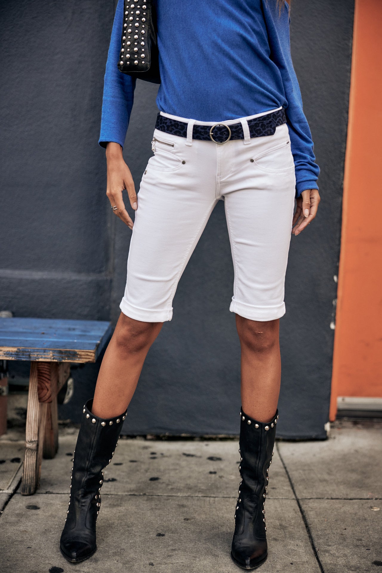 

Bermuda Femme Belixa Super Stretch white | Freeman T. Porter