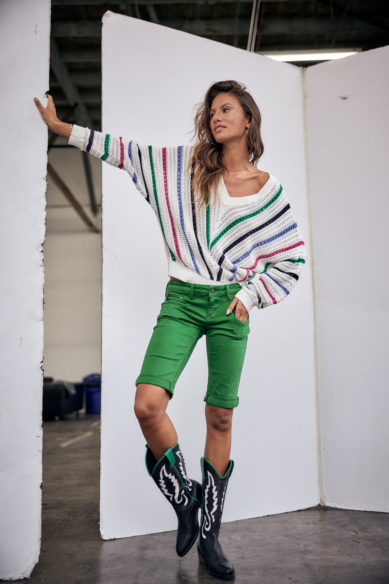 

Bermuda Femme Belixa New Magic Color foliage green | Freeman T. Porter