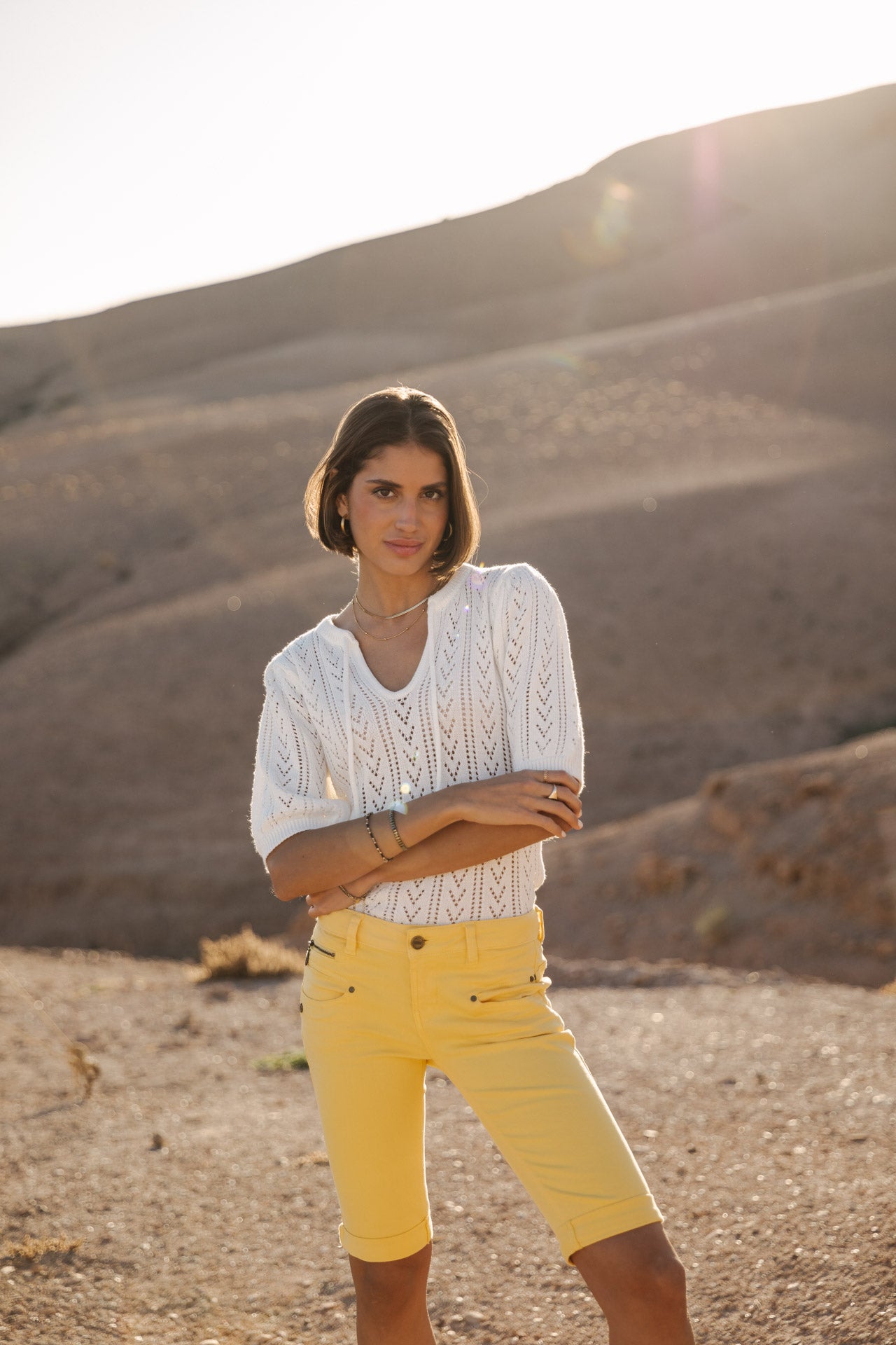 

Bermuda Femme Belixa New Magic Color banana cream | Freeman T. Porter