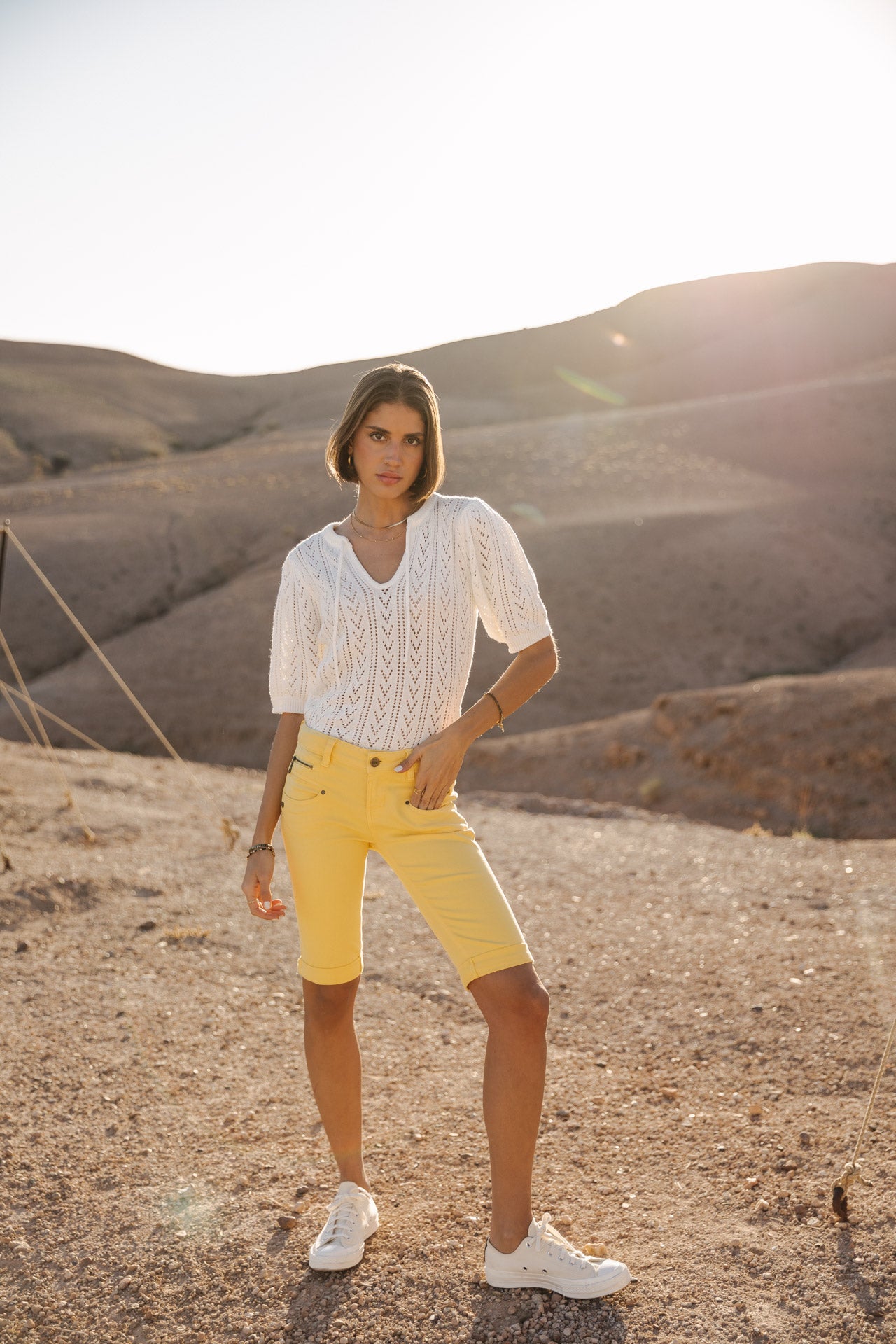 

Bermuda Femme Belixa New Magic Color banana cream | Freeman T. Porter