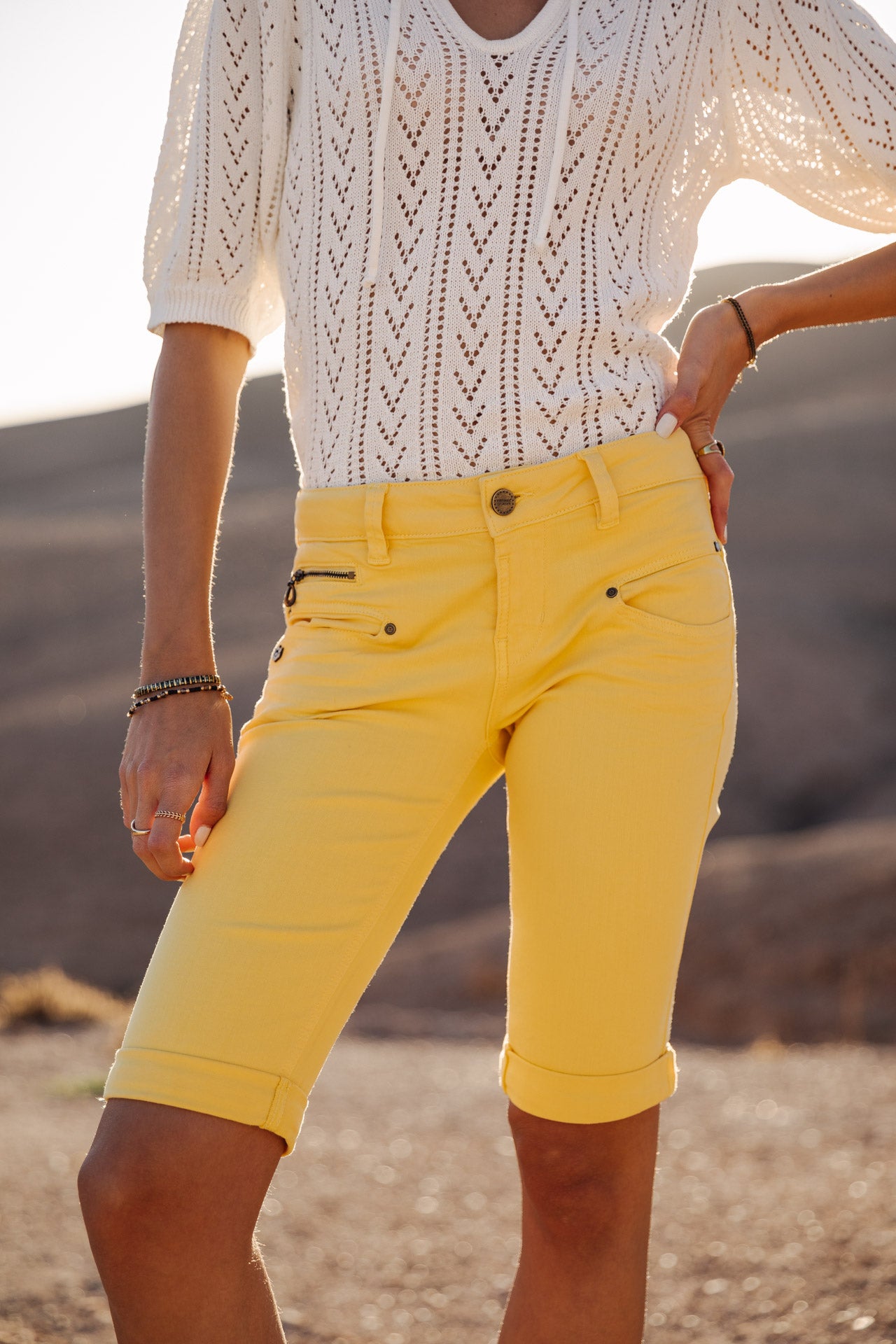 

Bermuda Femme Belixa New Magic Color banana cream | Freeman T. Porter