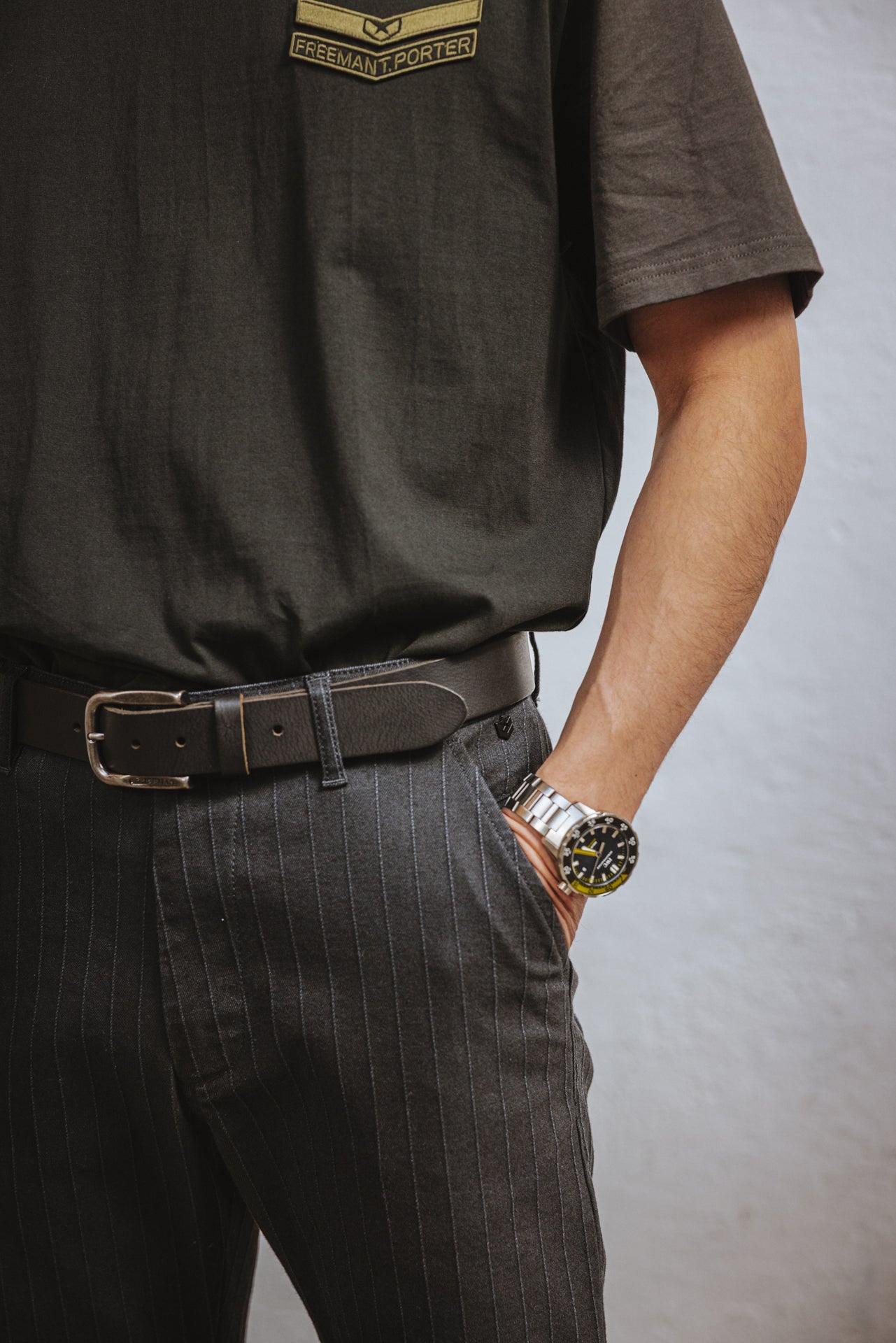 

Pantalon chino Homme Bruce Abyss peacoat | Freeman T. Porter