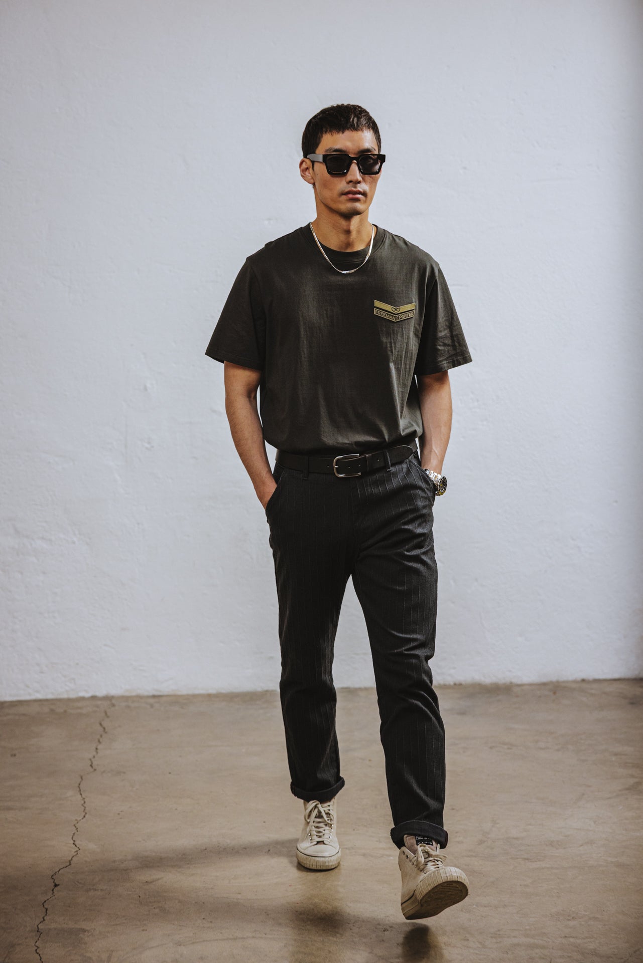 

Pantalon chino Homme Bruce Abyss peacoat | Freeman T. Porter