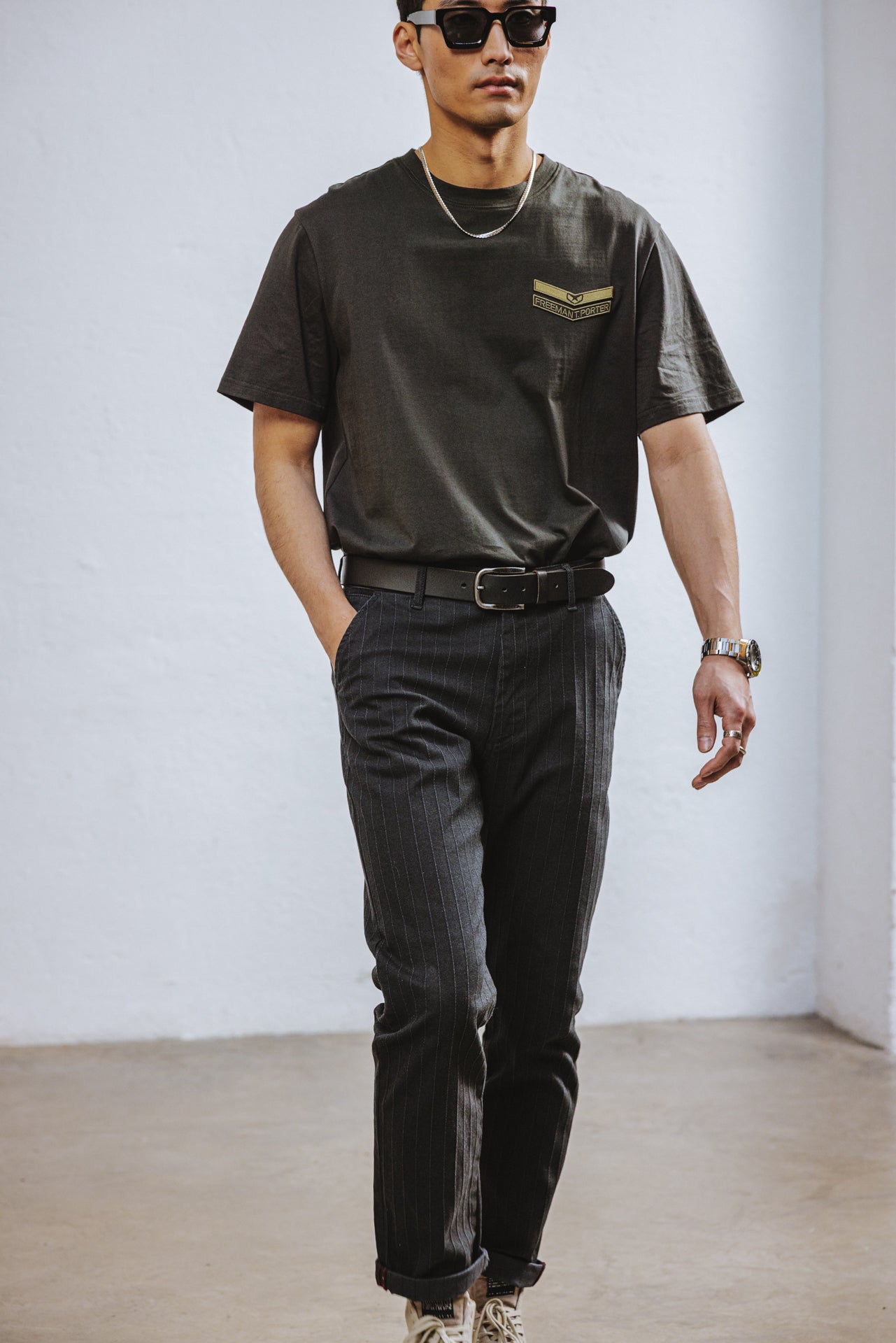 

Pantalon chino Homme Bruce Abyss peacoat | Freeman T. Porter