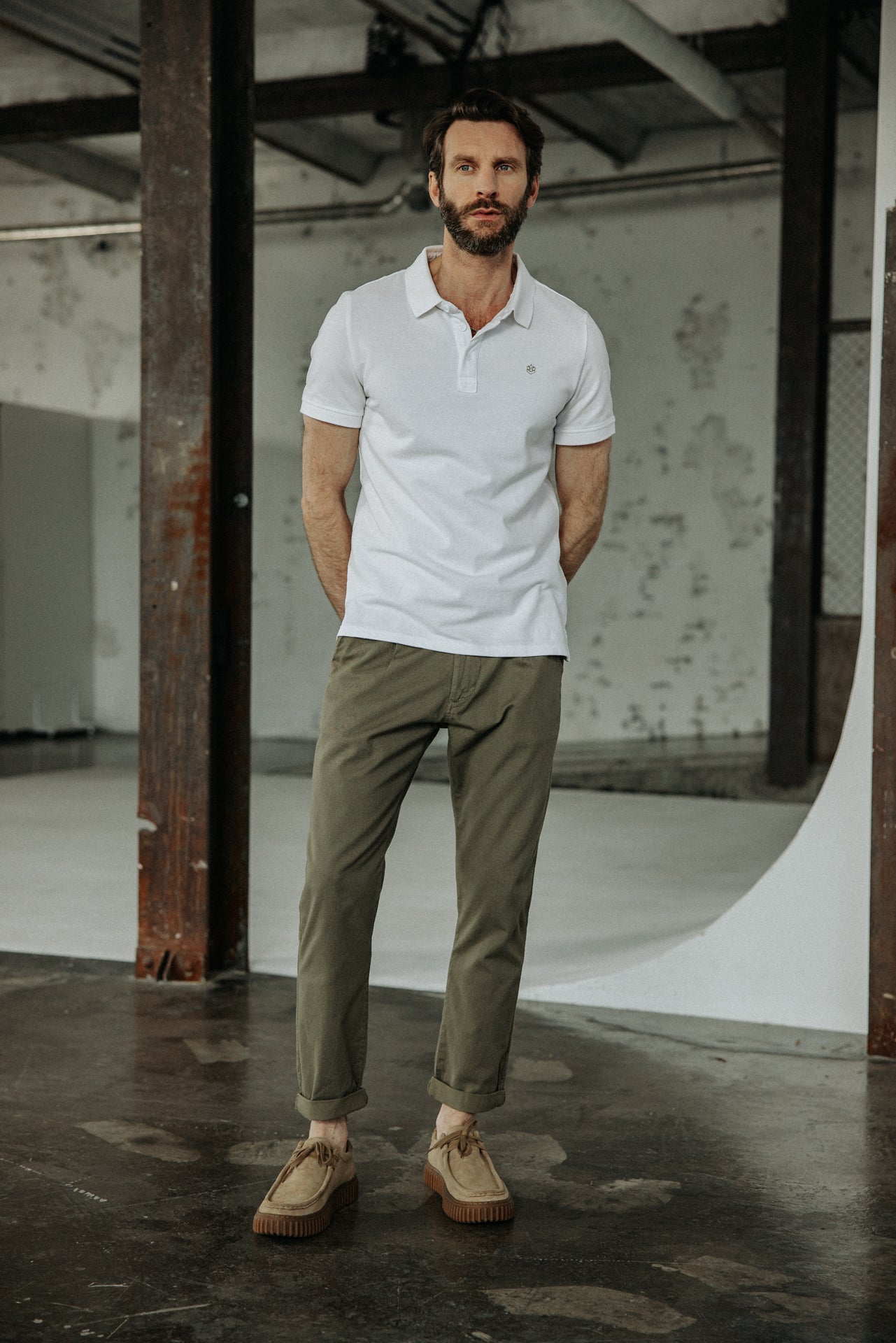 

Pantalon chino Homme Bruce Aras dusky green | Freeman T. Porter