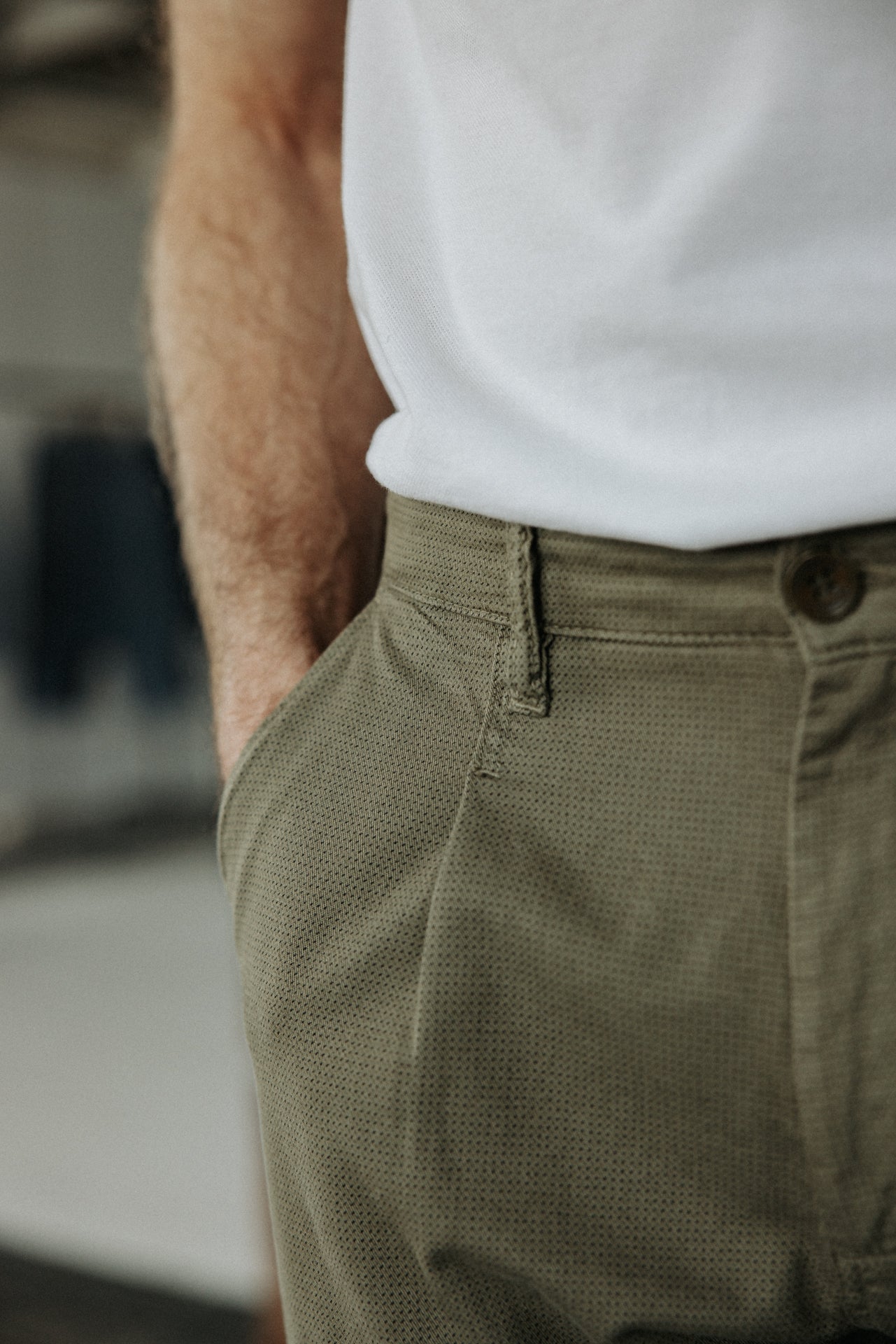 

Pantalon chino Homme Bruce Aras dusky green | Freeman T. Porter