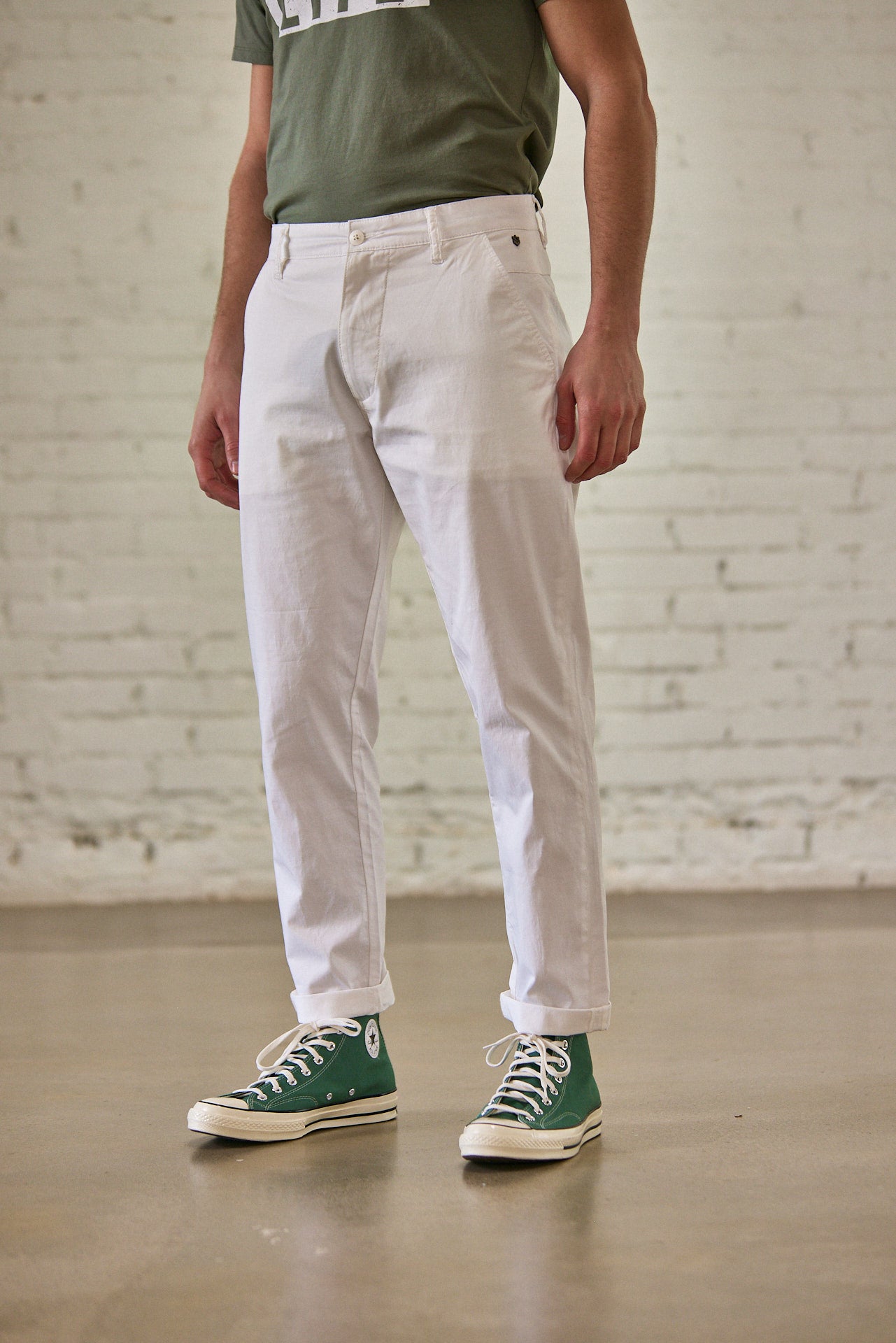 

Pantalon chino Homme Bruce Spike bright white | Freeman T. Porter