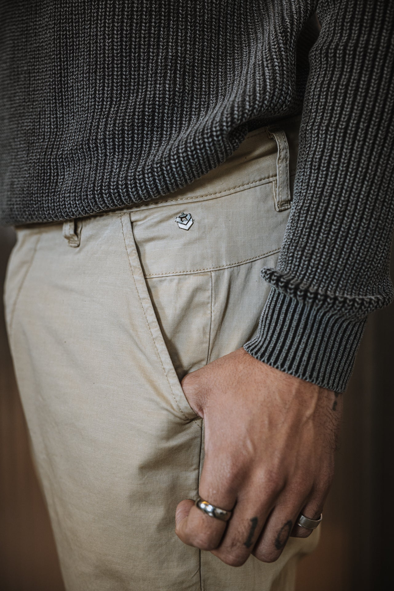 

Pantalon chino Homme Bruce Spike overcast | Freeman T. Porter