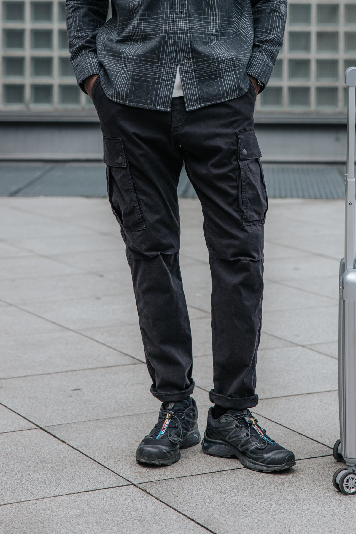

Cropped-Hose Herren Hugo Blunt black | Freeman T. Porter