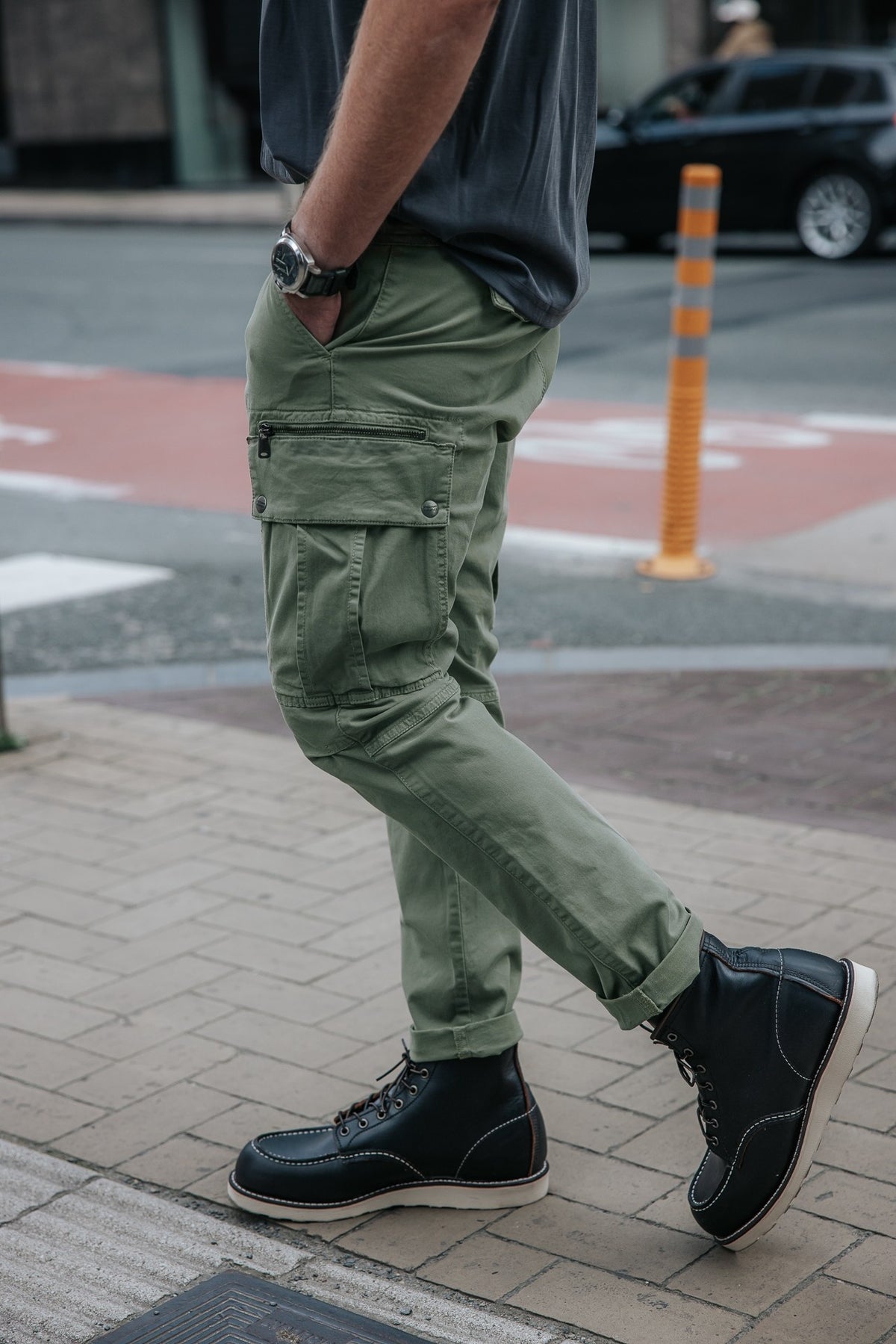 
              

Cargohose Herren Hugo Zip Oregon deep lichen green | Freeman T. Porter
            
