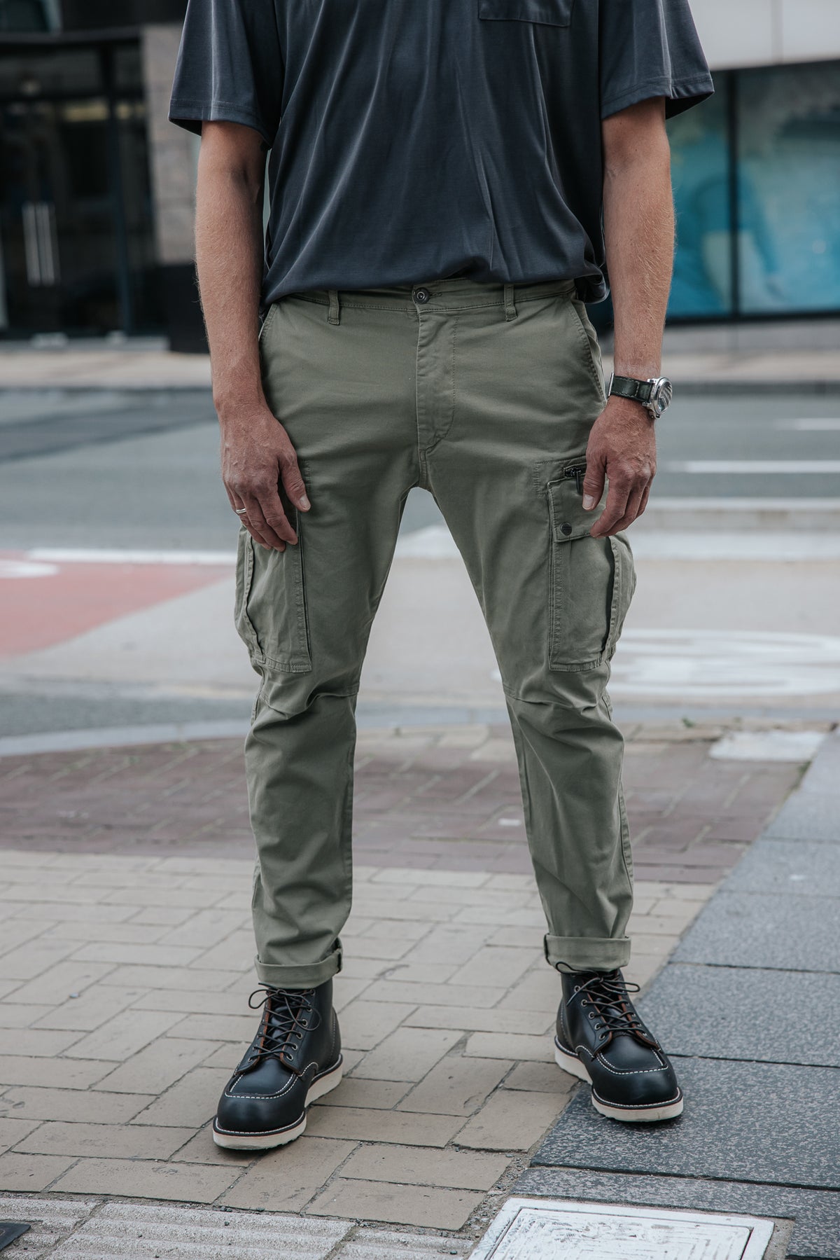 

Cargohose Herren Hugo Zip Oregon deep lichen green | Freeman T. Porter