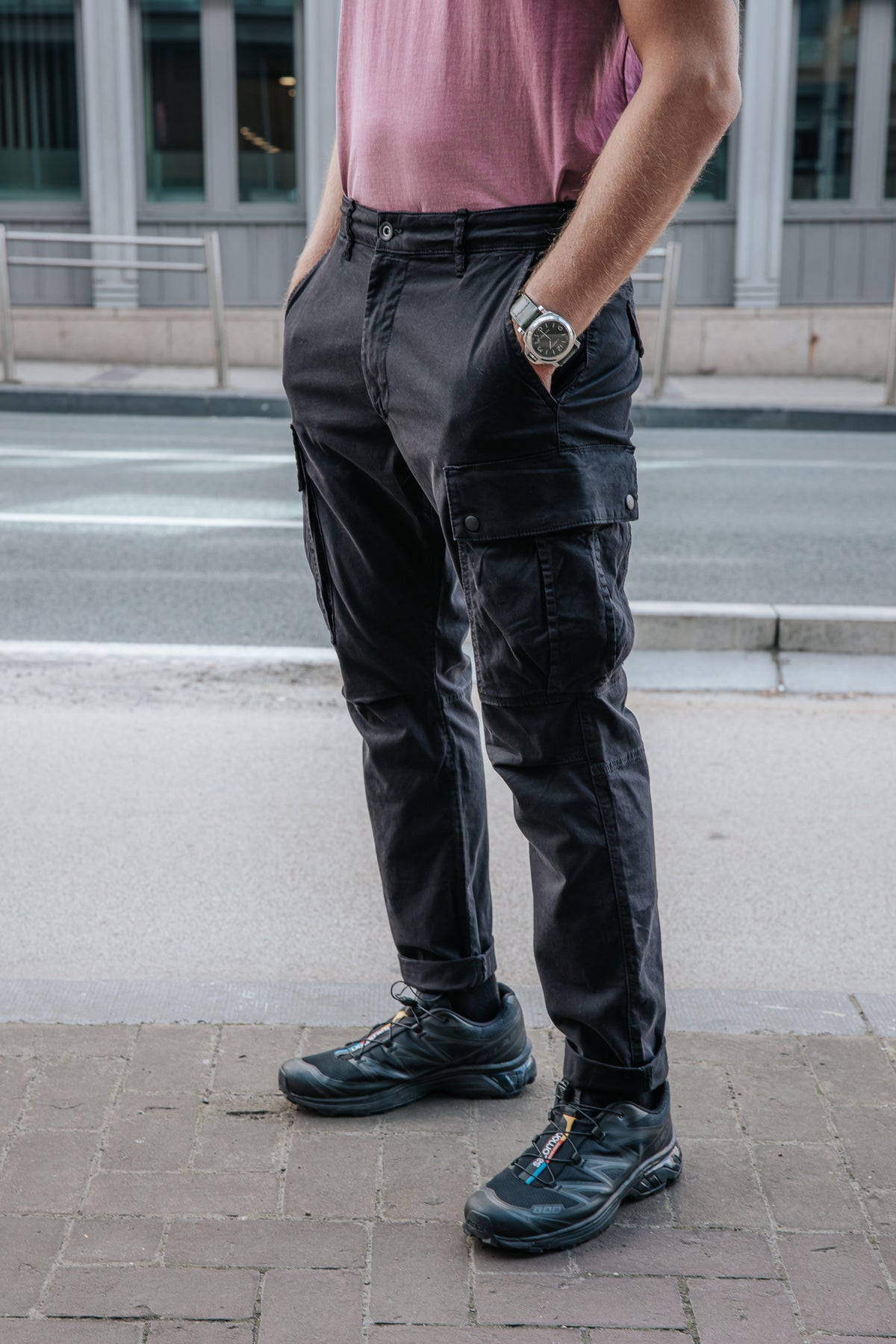 

Pantalon cropped Homme Hugo Blunt black | Freeman T. Porter