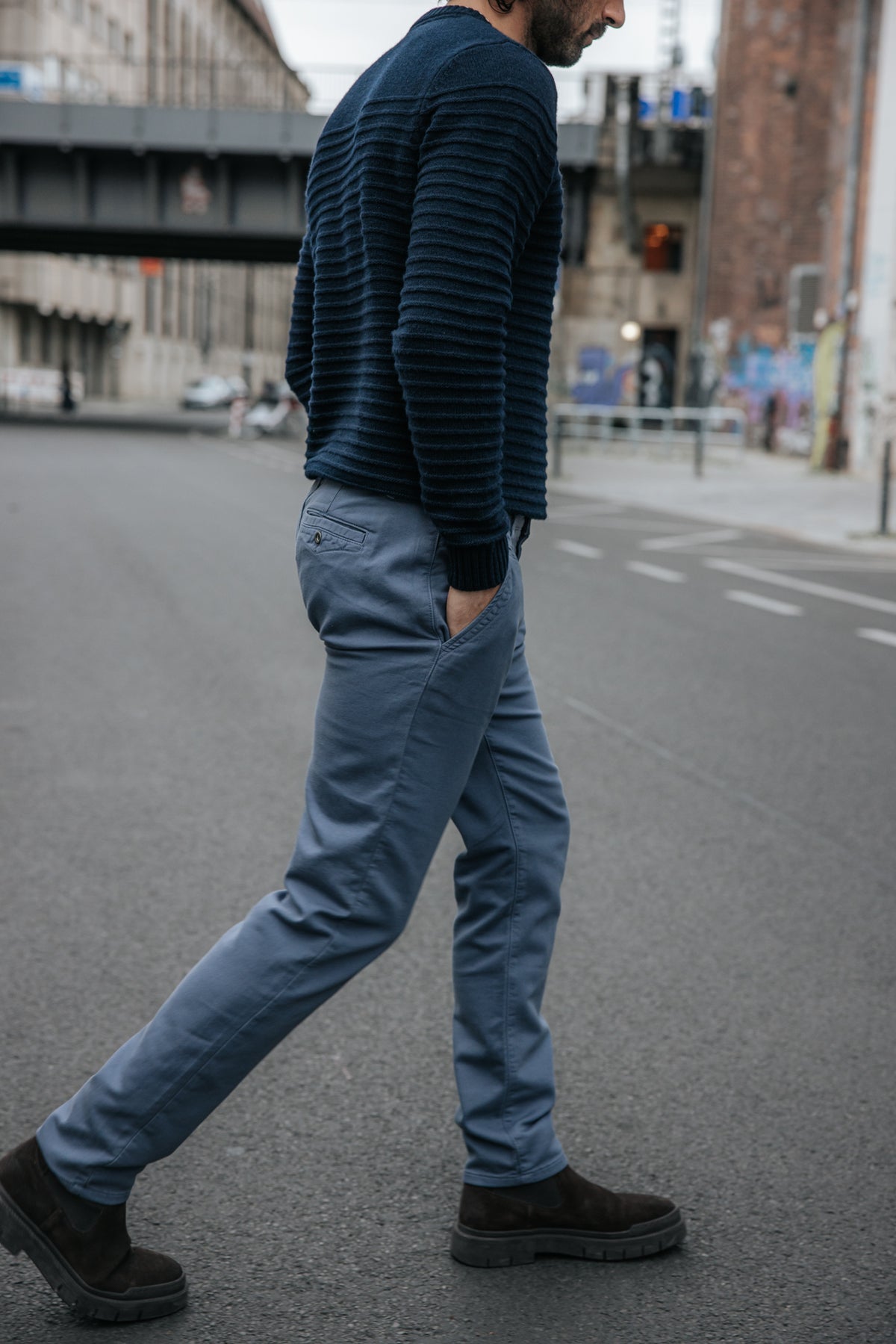 

Pantalon chino Homme Gino Epic vintage indigo | Freeman T. Porter