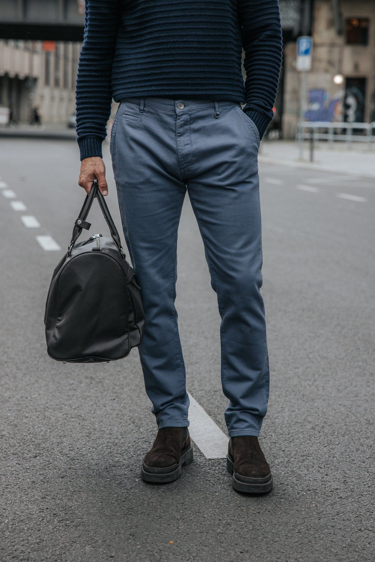

Pantalon chino Homme Gino Epic vintage indigo | Freeman T. Porter