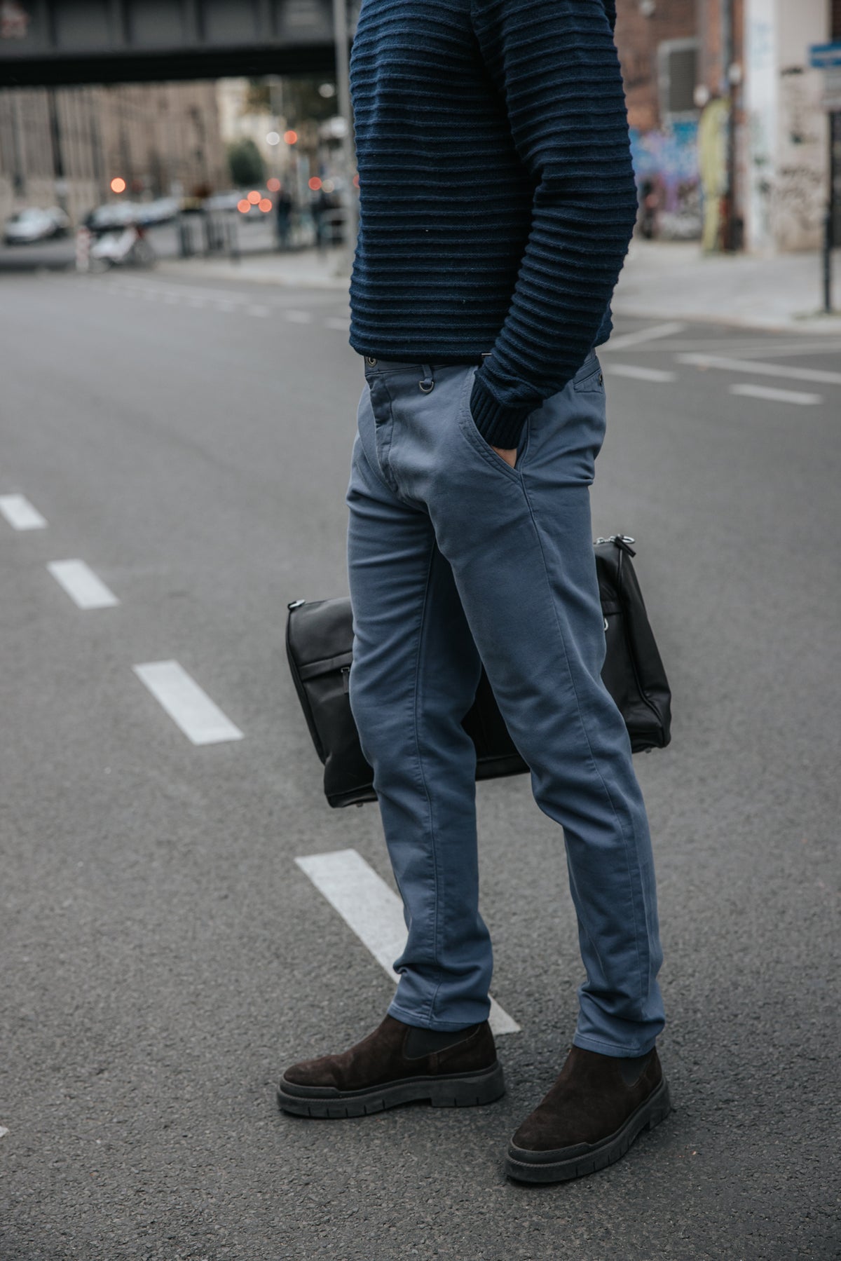 

Pantalon chino Homme Gino Epic vintage indigo | Freeman T. Porter