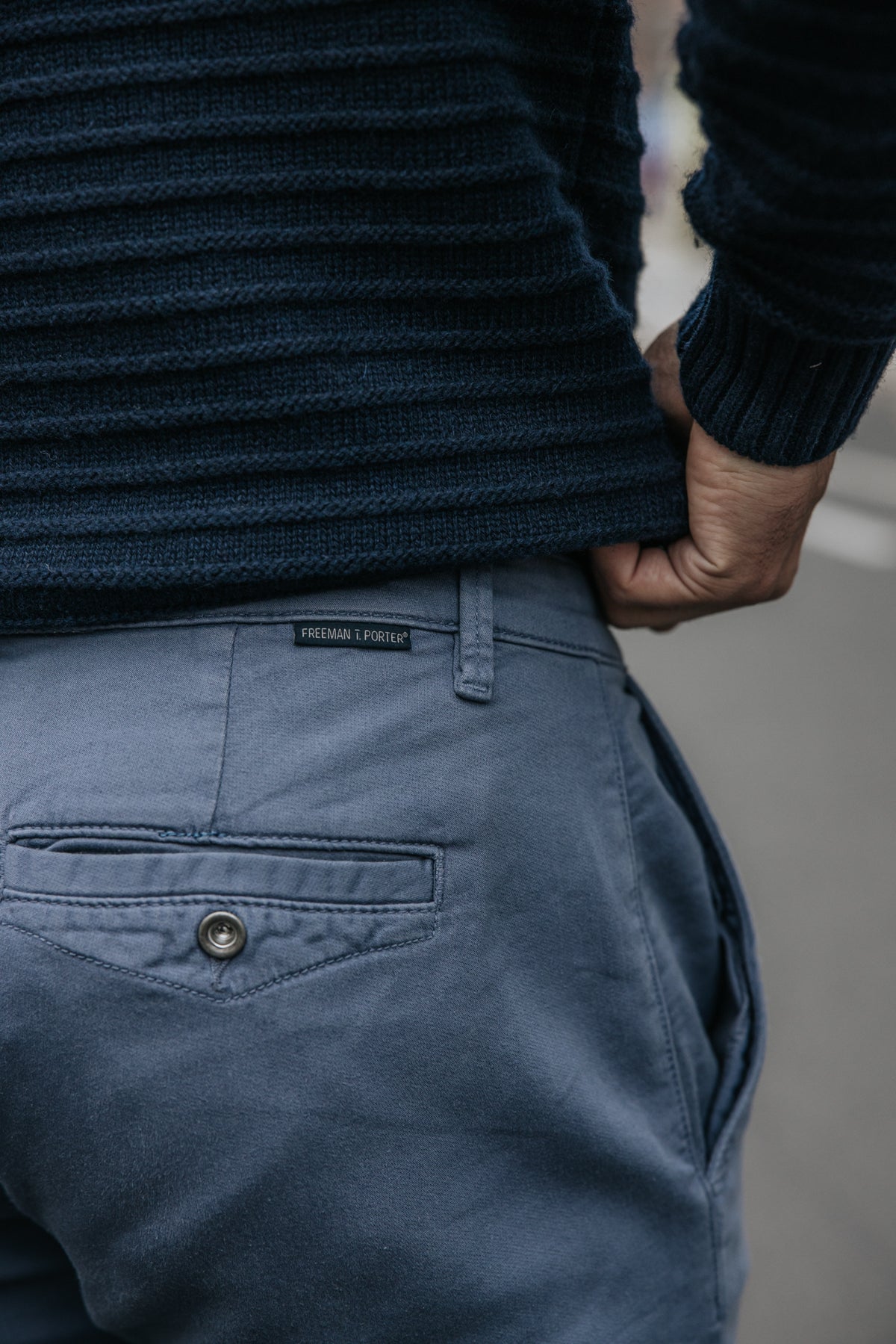 

Pantalon chino Homme Gino Epic vintage indigo | Freeman T. Porter