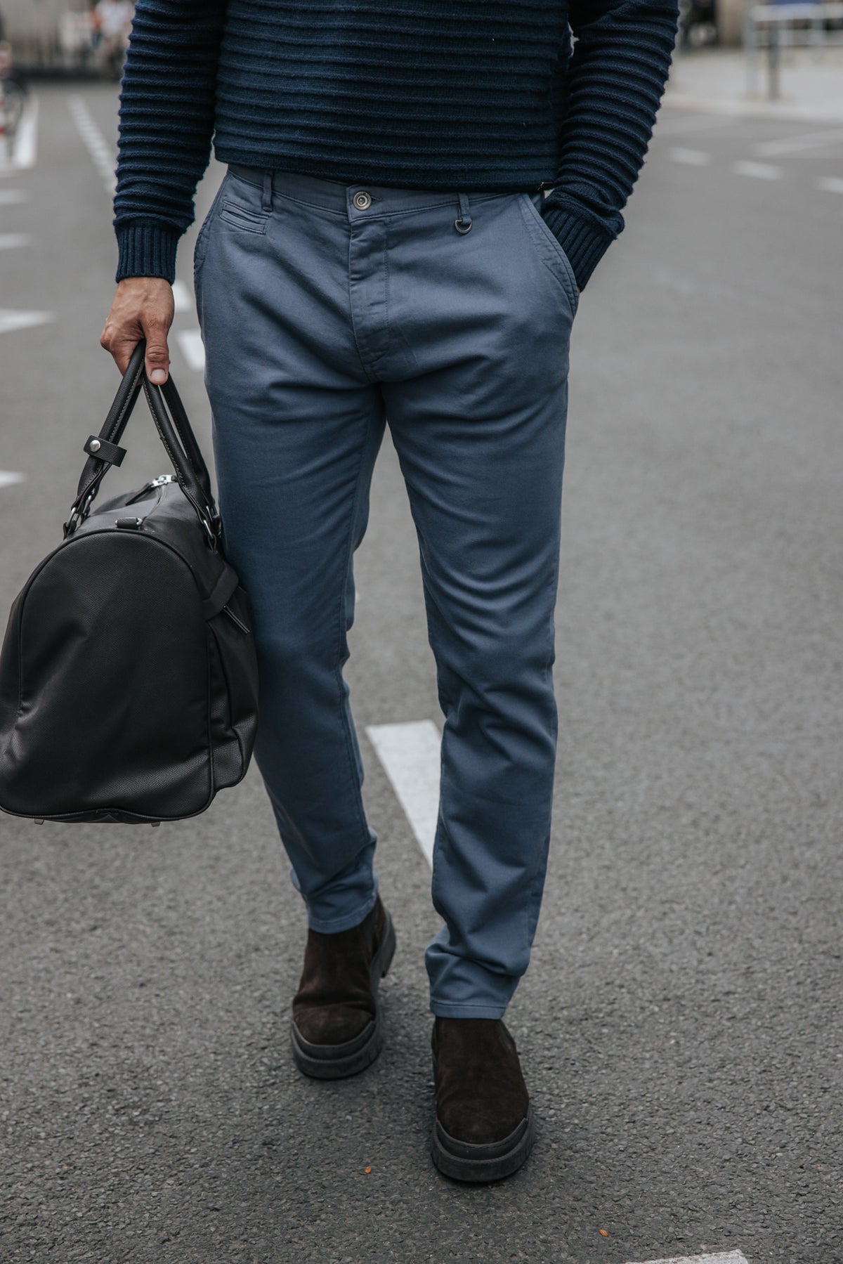 

Pantalon chino Homme Gino Epic vintage indigo | Freeman T. Porter