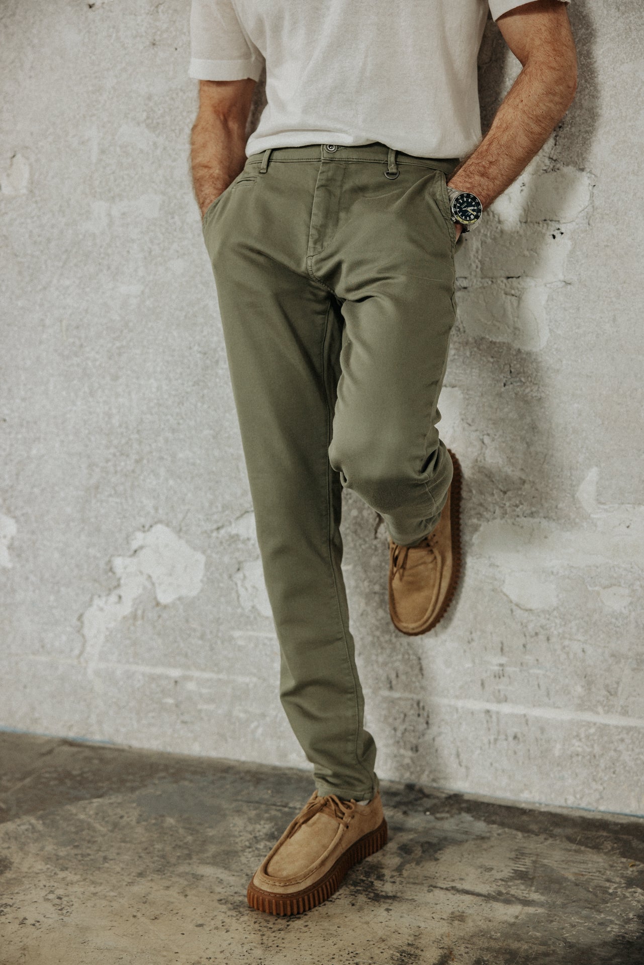 

Pantalon chino Homme Gino Epic deep lichen green | Freeman T. Porter
