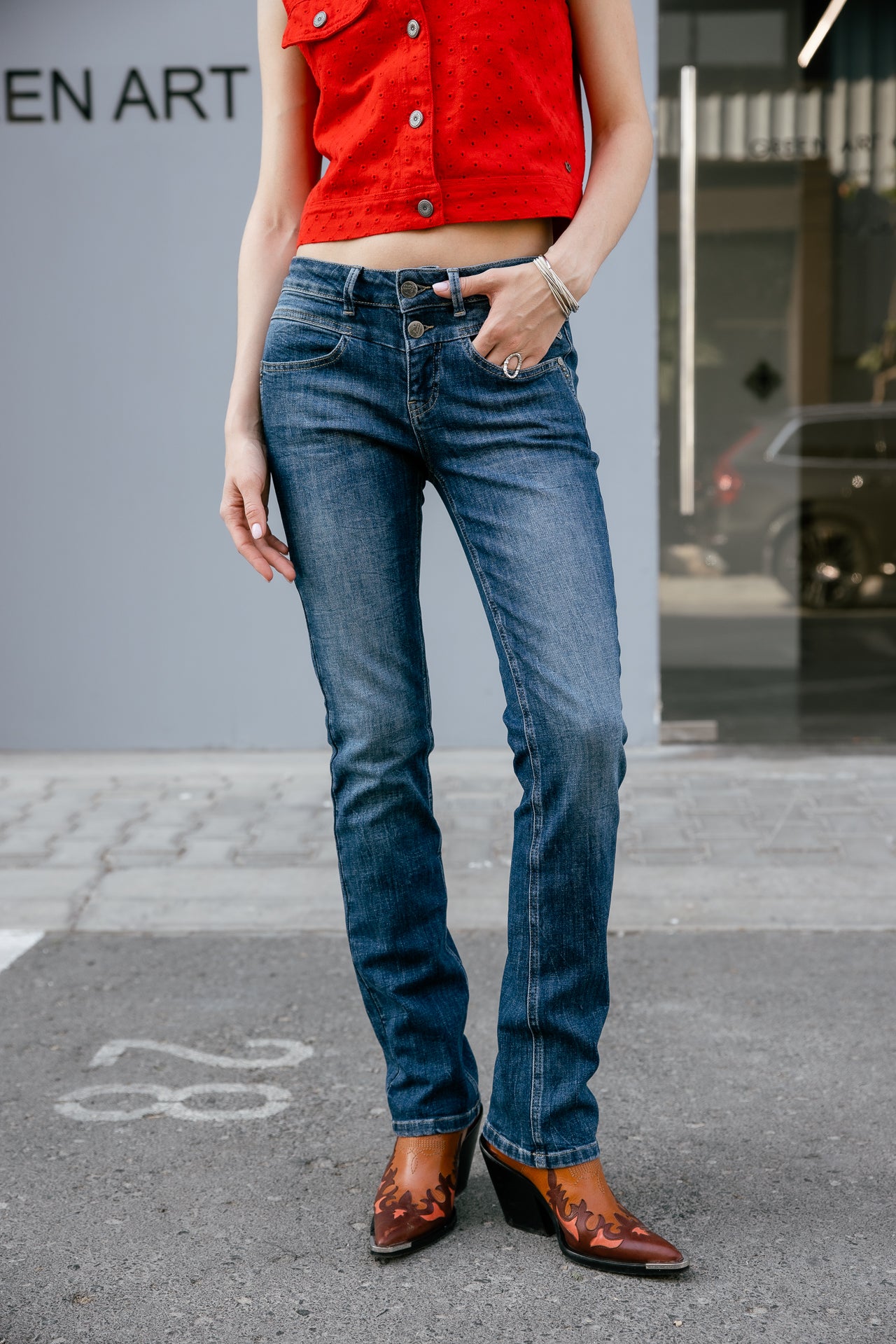 

Jeans droit Femme Madie medley dark | Freeman T. Porter