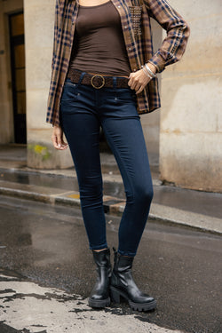 

Jeans super slim 7/8 Mujer Alexa Cropped flora | Freeman T. Porter