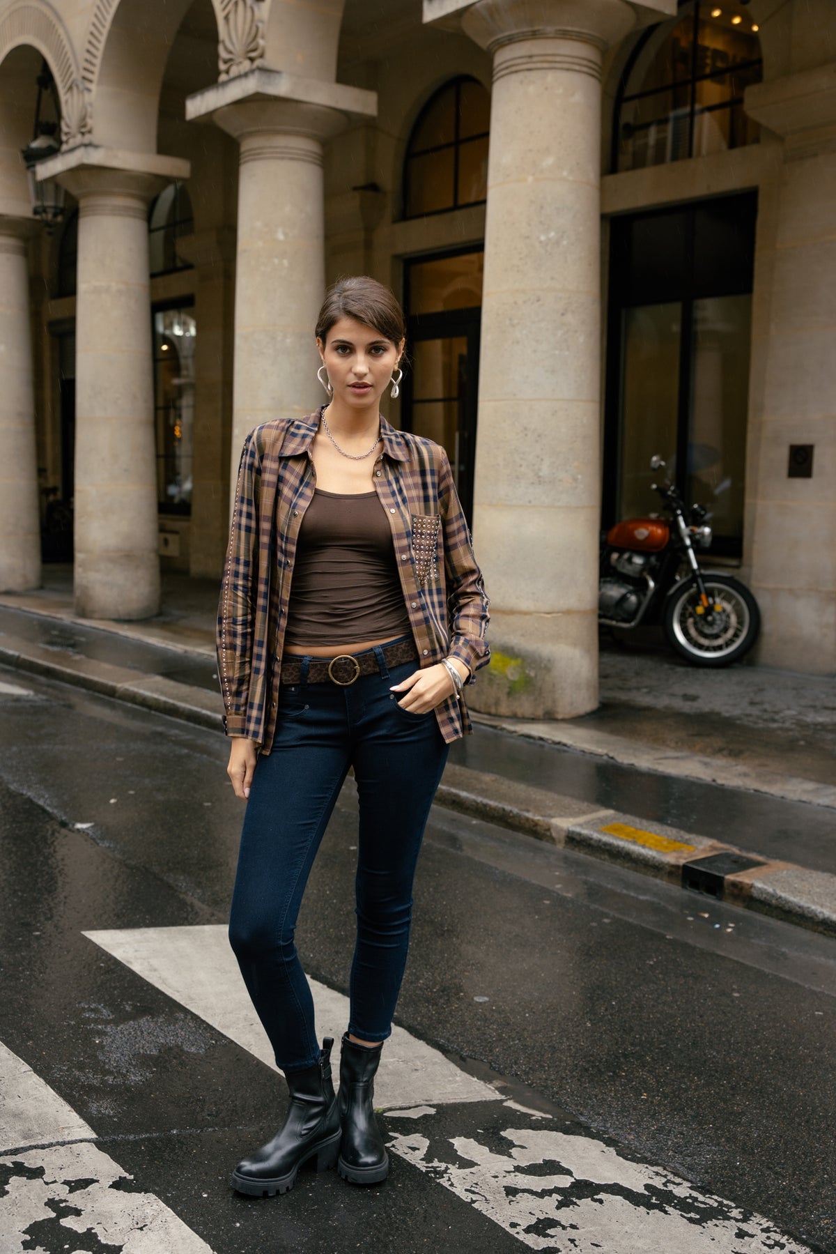 

Jeans super slim 7/8 Mujer Alexa Cropped flora | Freeman T. Porter