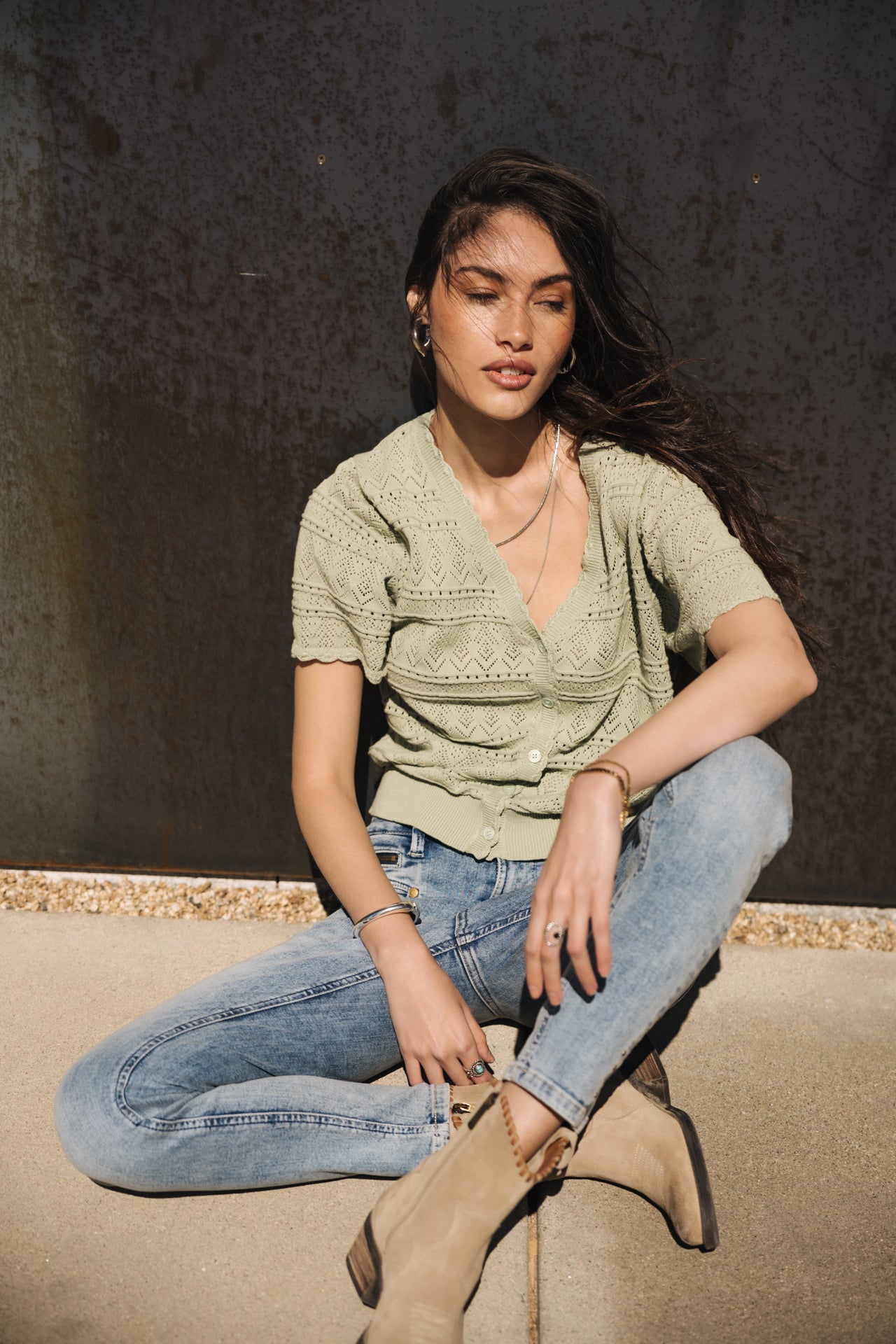 

Vaqueros slim Mujer Alexa Cropped boceano | Freeman T. Porter