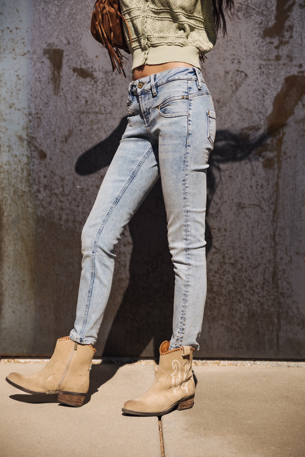 

Vaqueros slim Mujer Alexa Cropped boceano | Freeman T. Porter