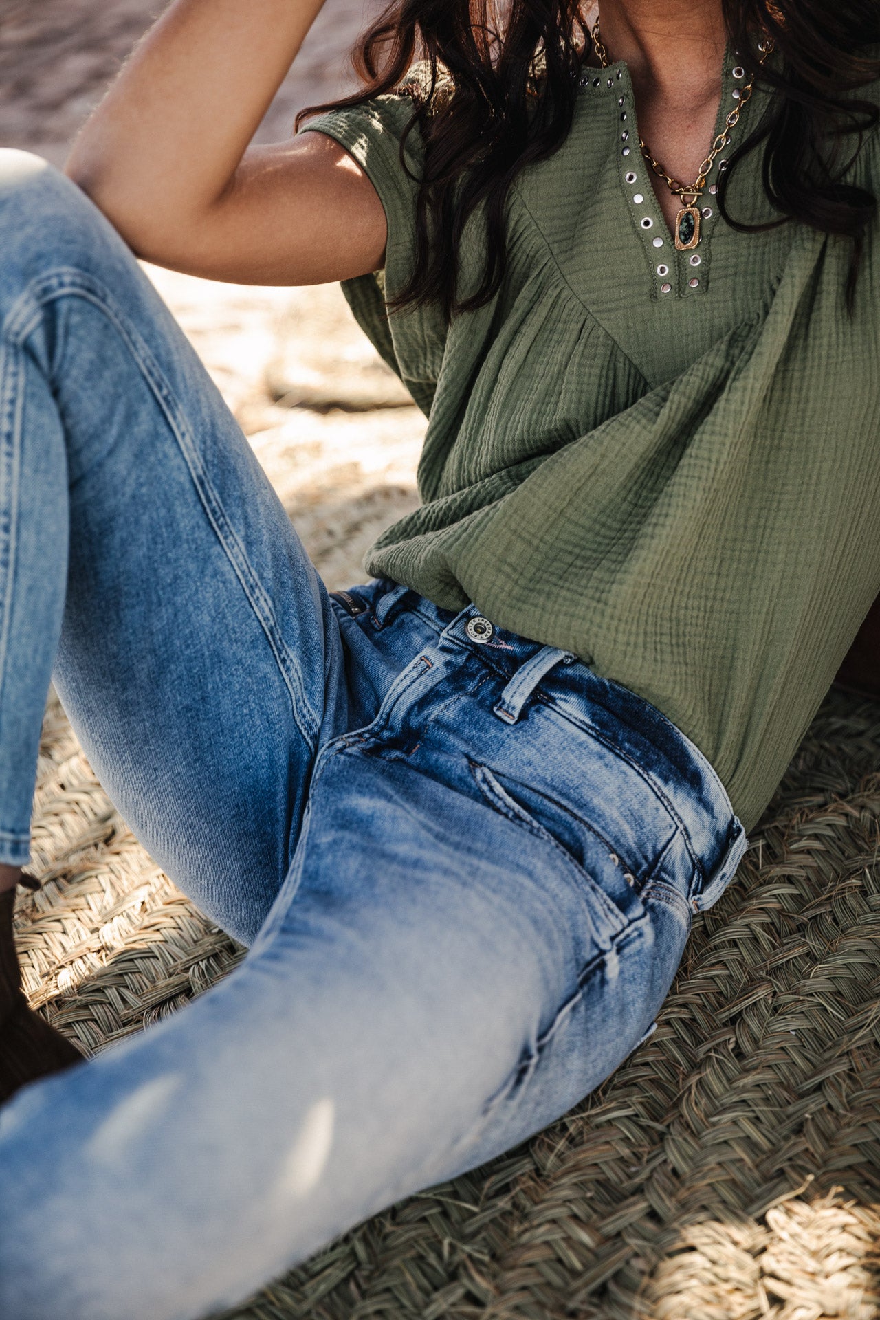
              

Jeans super slim 7/8 Femme Alexa Cropped palermo med | Freeman T. Porter
            