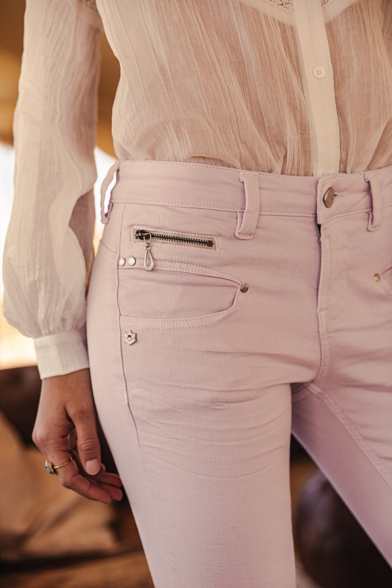 

Pantalon super slim 7/8 Femme Alexa Cropped New Magic Color pastel lilac | Freeman T. Porter