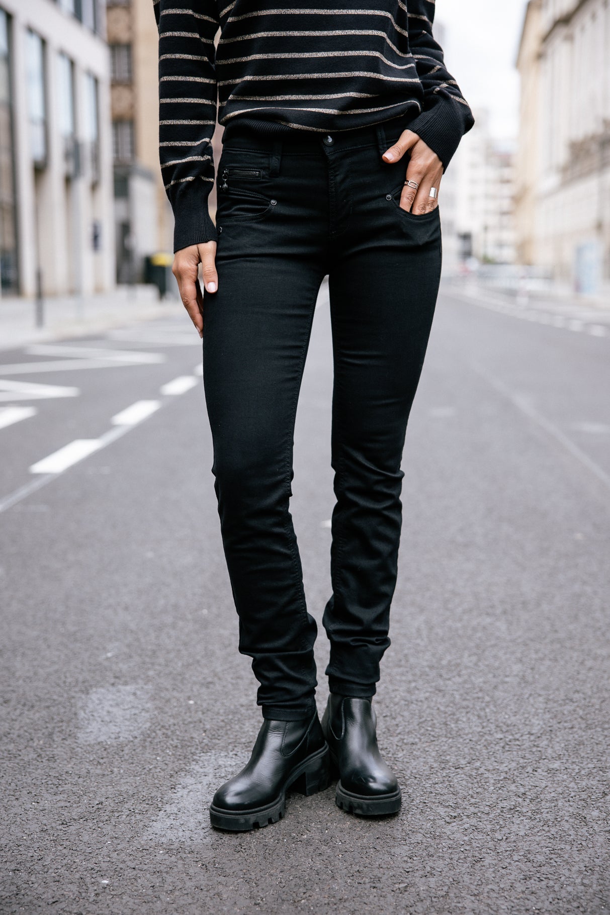 
              

Jeans slim taille haute Femme Alexa High Waist black | Freeman T. Porter
            