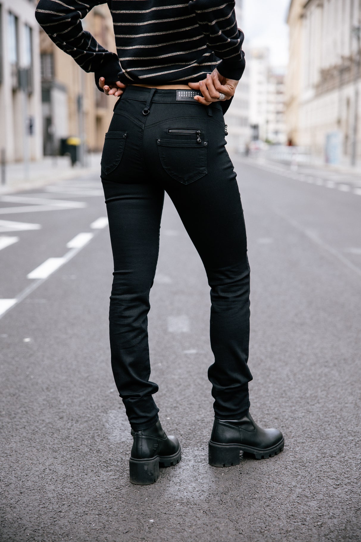 

Vaqueros slim Mujer Alexa High Waist black | Freeman T. Porter