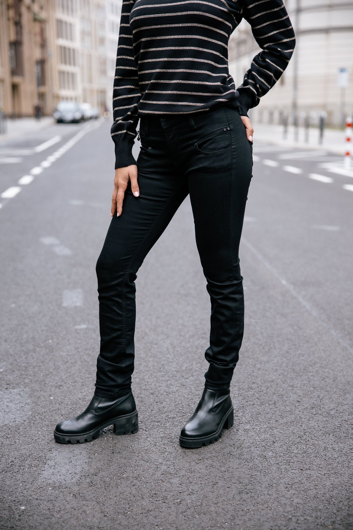 

Vaqueros slim Mujer Alexa High Waist black | Freeman T. Porter