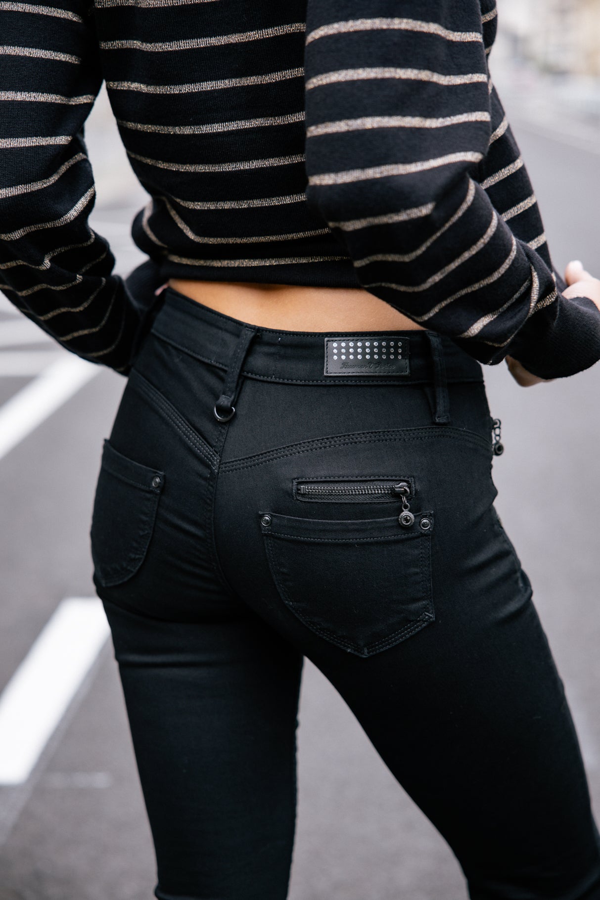 

Vaqueros slim Mujer Alexa High Waist black | Freeman T. Porter