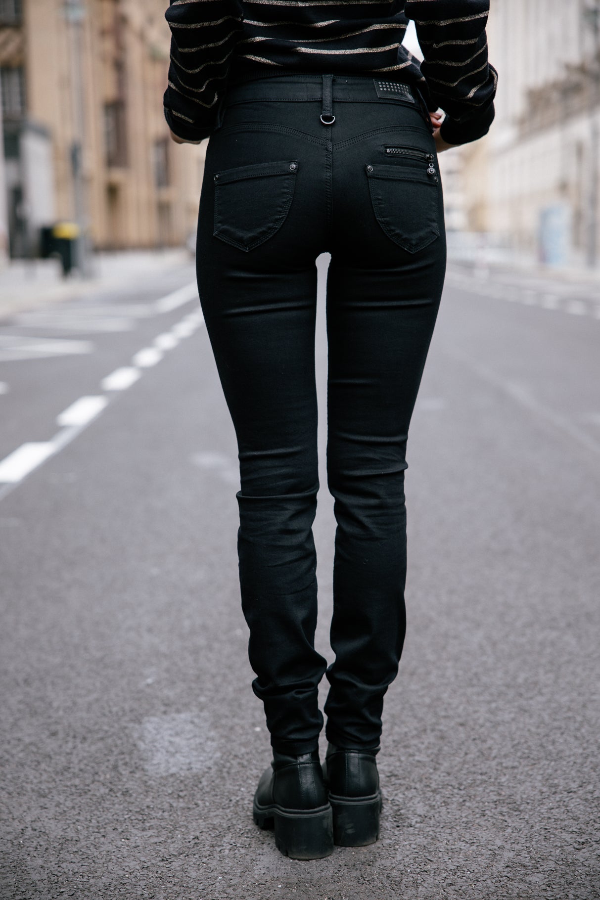 

Vaqueros slim Mujer Alexa High Waist black | Freeman T. Porter