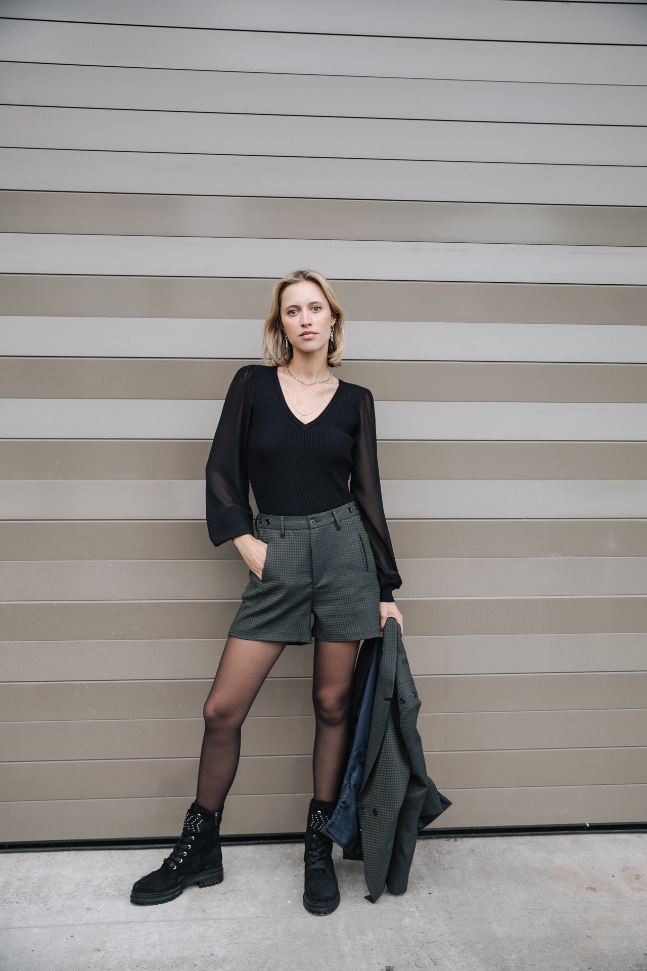 

Short Femme Flavie Lawlands olive night | Freeman T. Porter