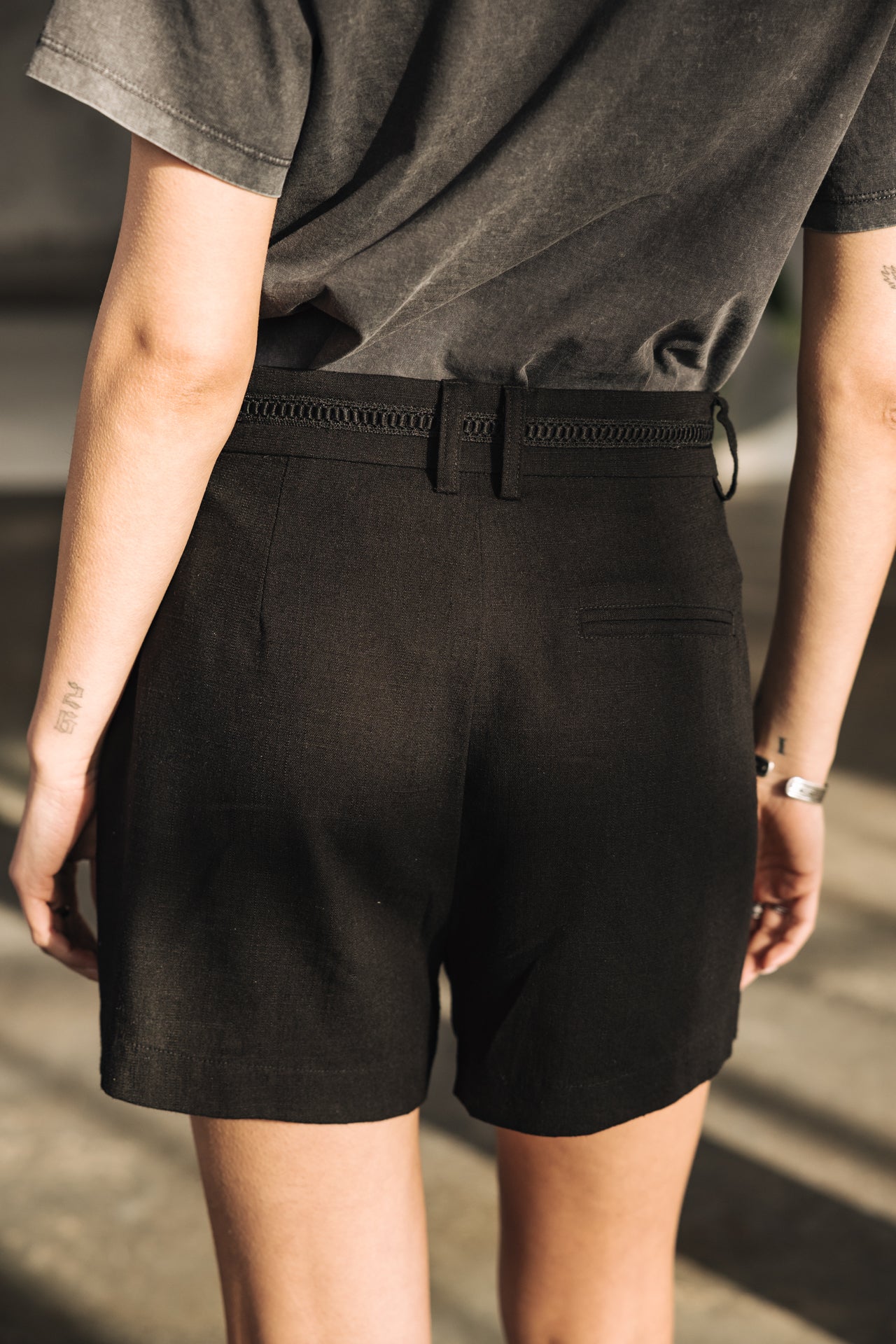 

Short en lin Femme Flavie black | Freeman T. Porter