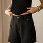 

Fließende Leinen-Shorts Damen Flavie black | Freeman T. Porter
