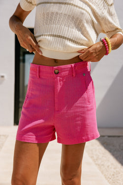 

Shorts City Mujer Flavie Plain Linen sangria sunset | Freeman T. Porter