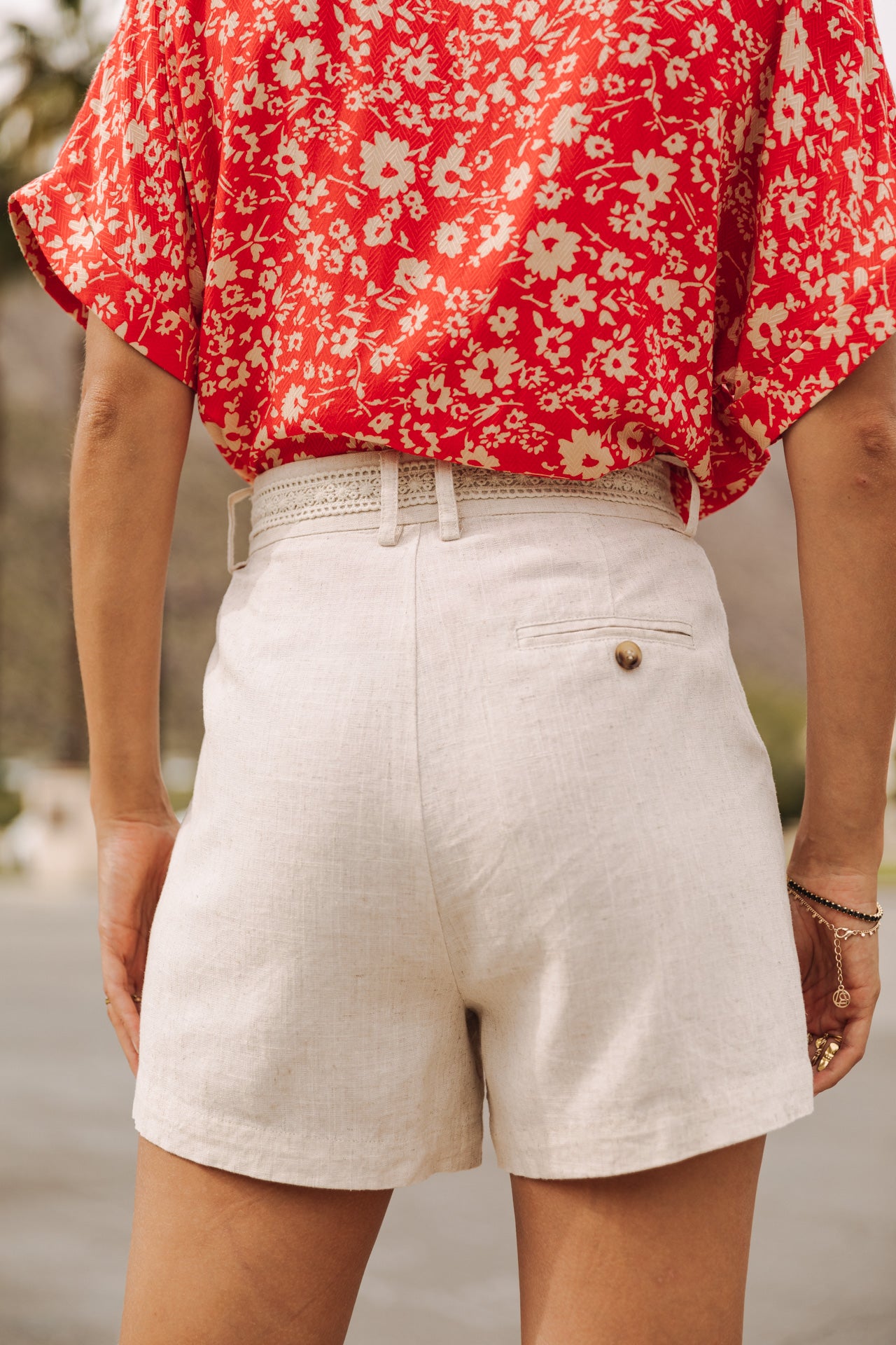 

Linen shorts Woman Flavie simply taupe | Freeman T. Porter